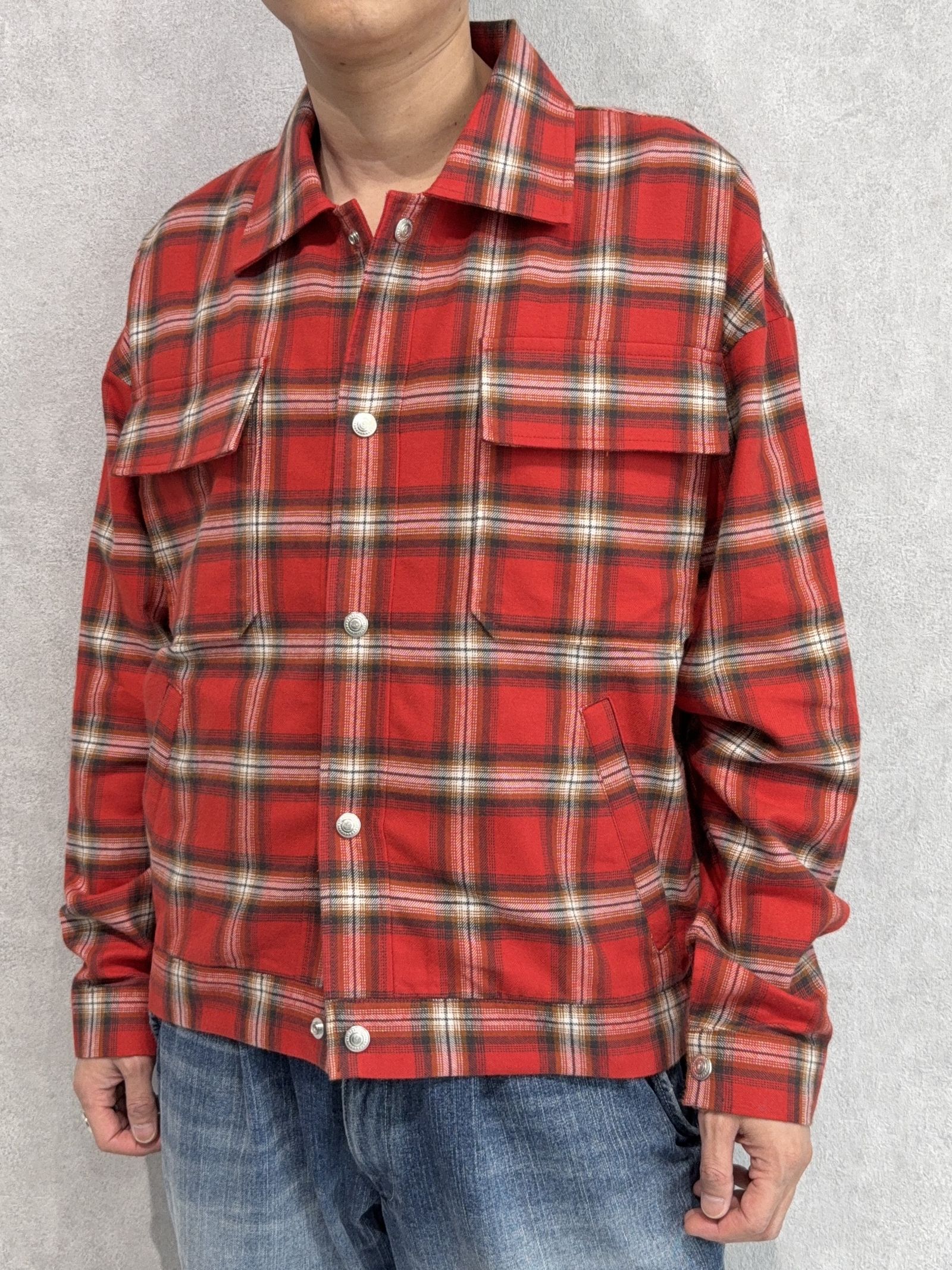 CHECK SHIRT JACKET / RC41-SH-003 / チェックシャツジャケット / レッド