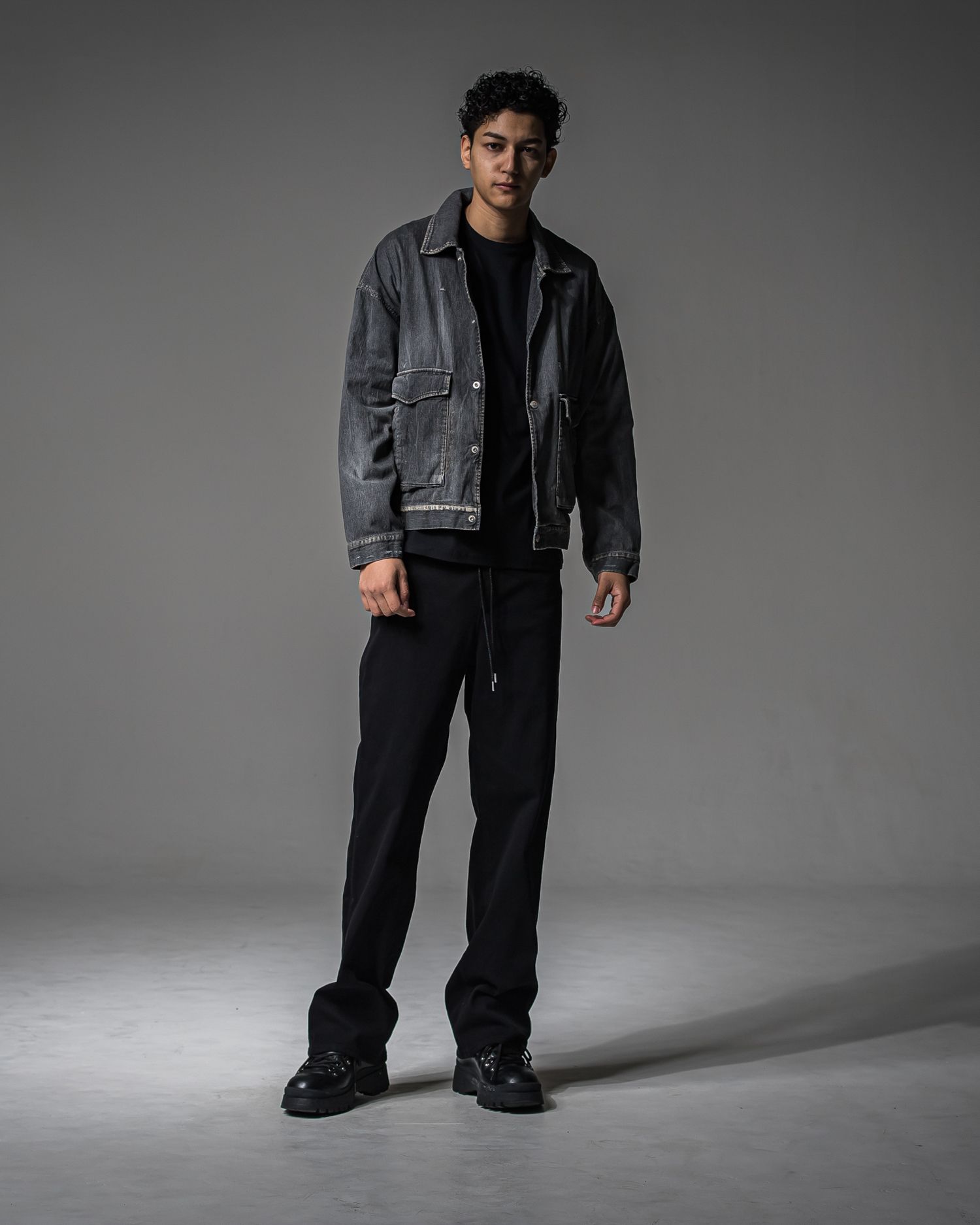 LDENIM AG FLIGHT JACKET / RC37-JK-001 / デニムフライトジャケット / ブラックユーズド