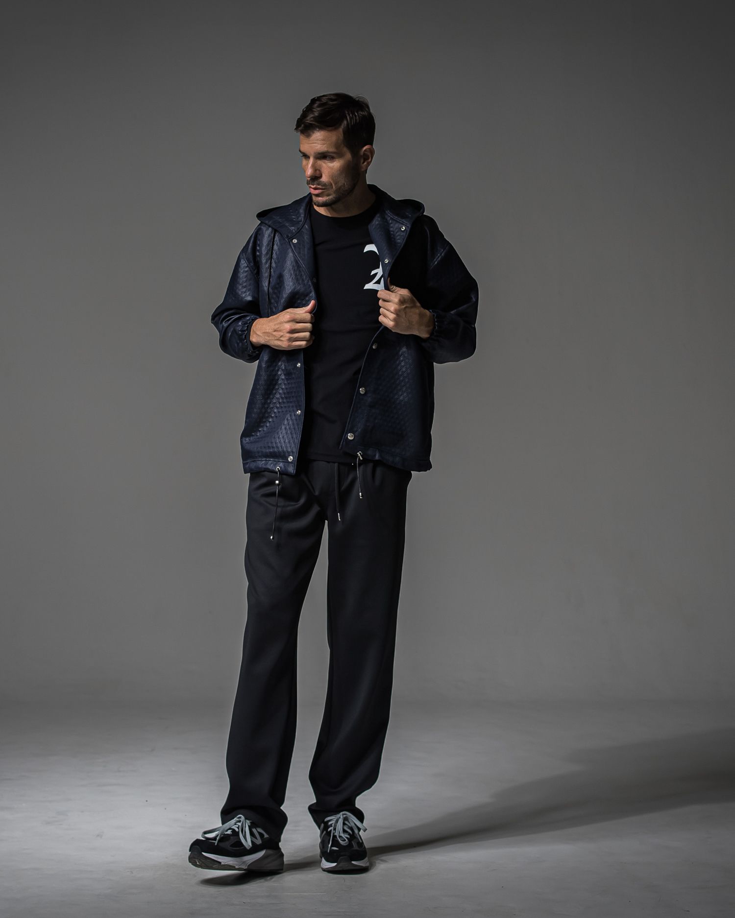 CHRIS EASY WIDE TUCK PANTS / RC37-ST-016WT / ワイドタックパンツ / ブラック