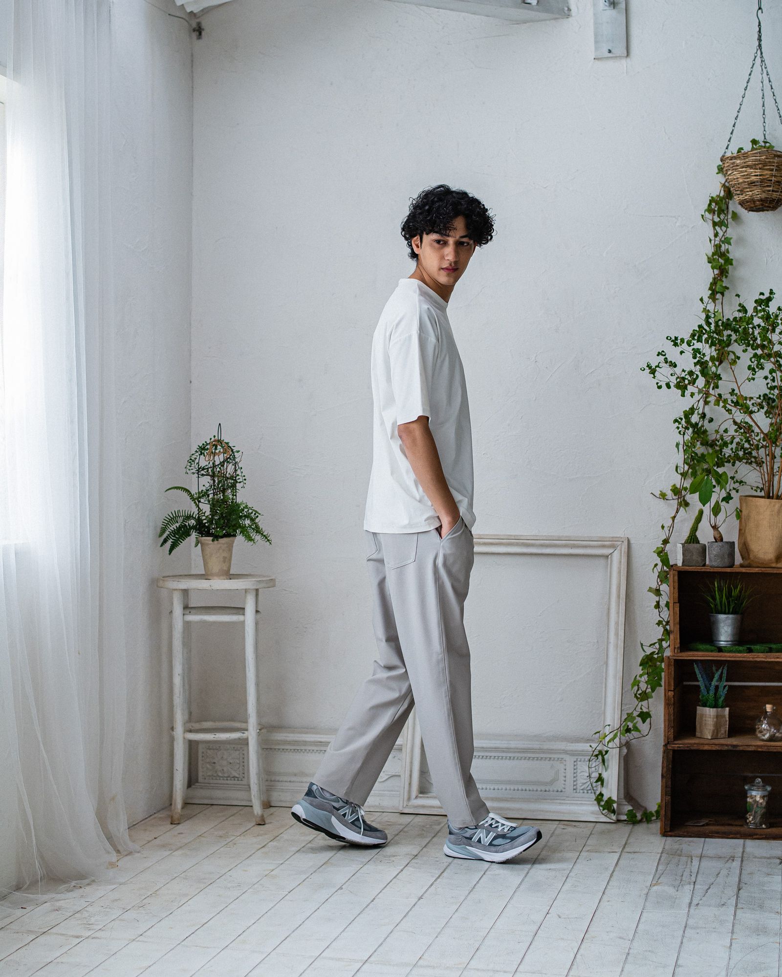 CHRIS EASY WIDE TUCK PANTS / RC32-ST-016WT / ワイドタックパンツ / グレージュ
