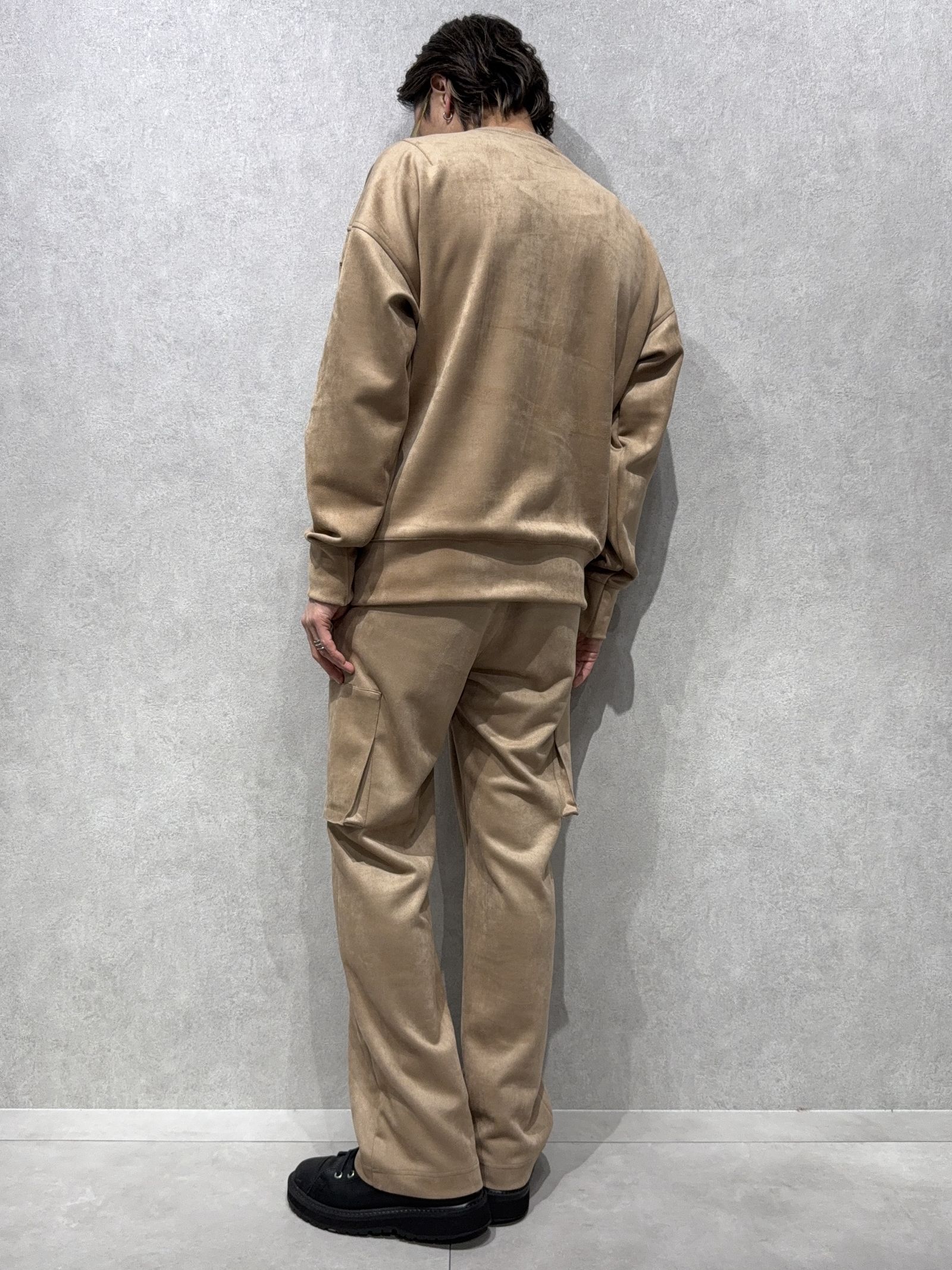DAVID CARGO PANTS / RC38-ST-040 / スエードワイドカーゴパンツ / ブラウン