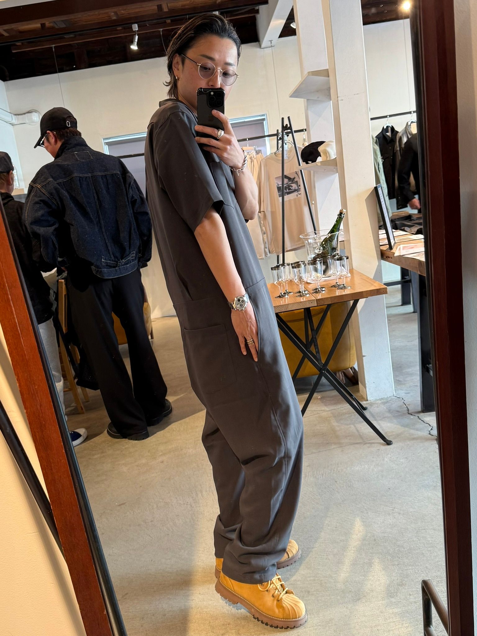 RAGE TWILL HALF ALL IN ONE / DP1-TN-001 / 半袖シャツオールインワン / ブラック (3月中旬入荷予定)