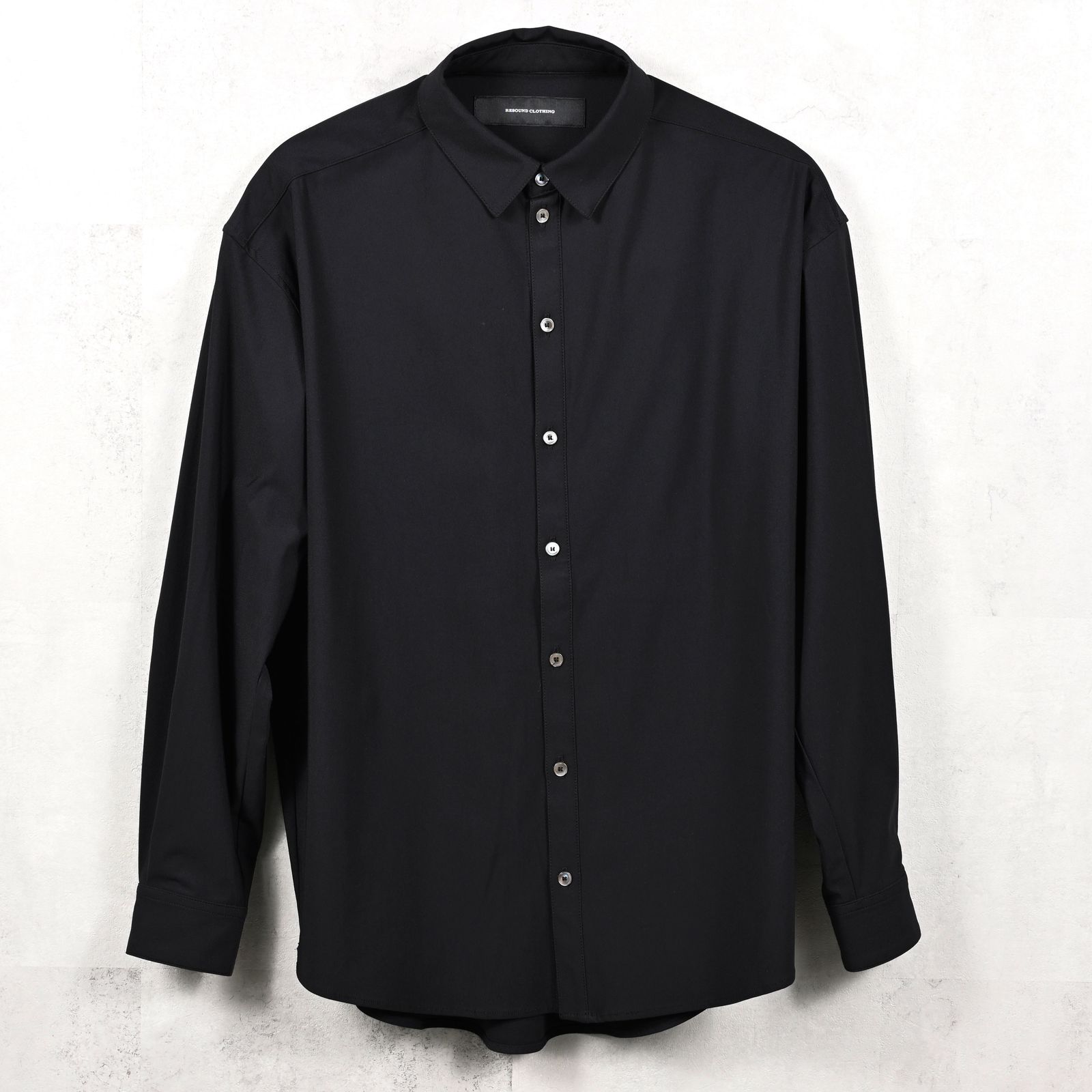 NYLON JACK SHIRTS / RC39-SH-001 / オーバーサイズナイロンシャツ / ブラック (2月上旬入荷予定)