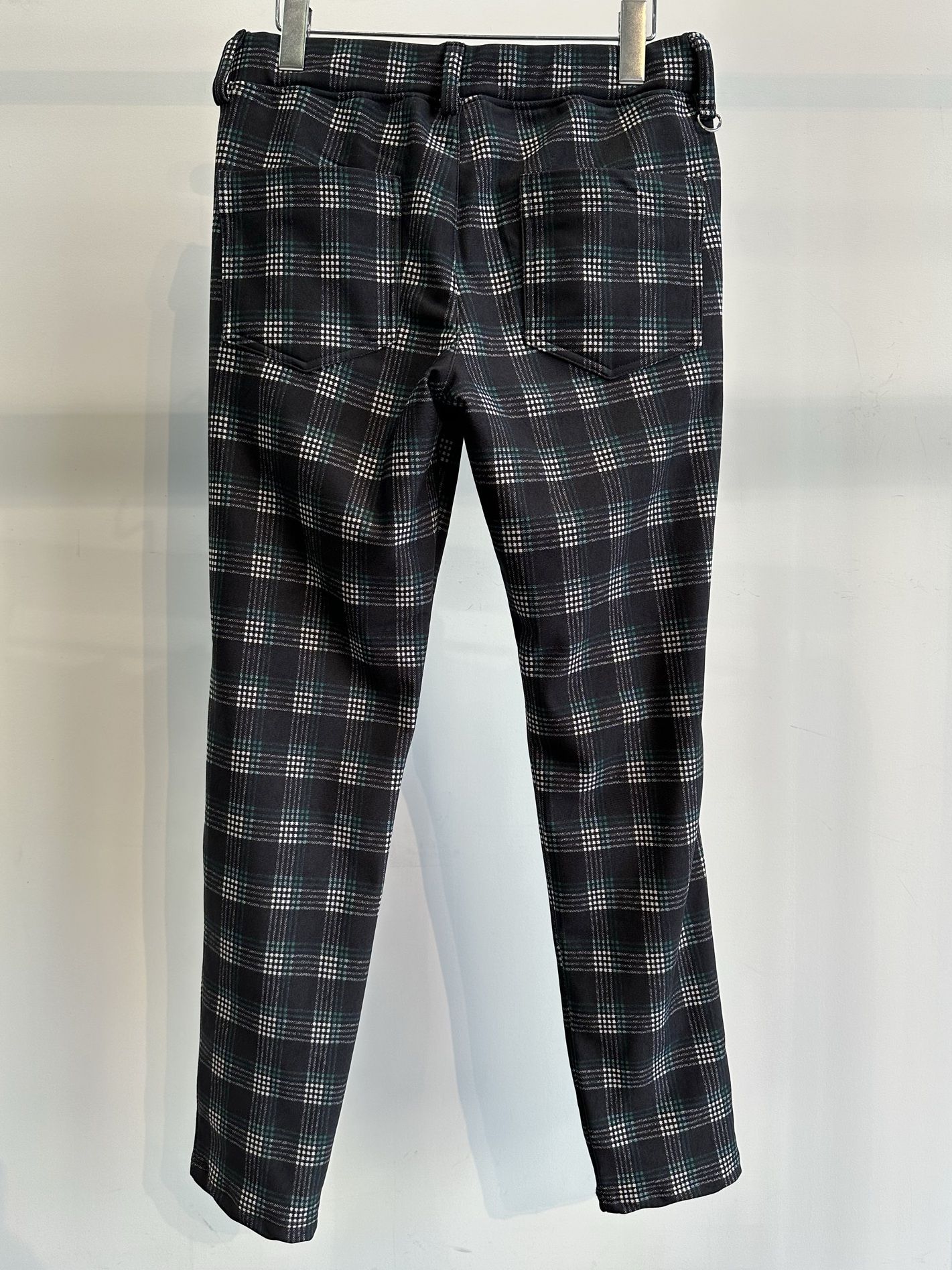 CHRIS EASY HEAT TUCK PANTS / RC30-ST-016HT / 裏起毛タックパンツ / ブラック×グリーンチェック
