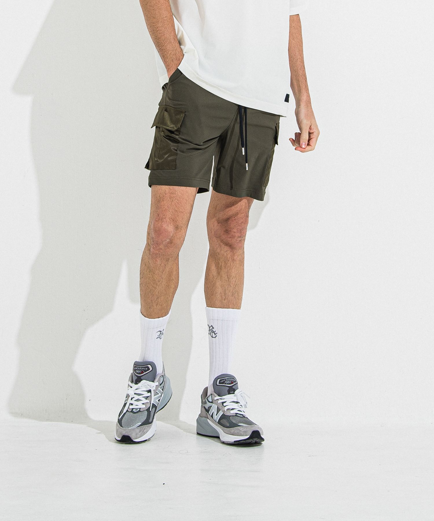 DARRELL CARGO SHORTS / RC36-HP-005 / ナイロンカーゴショーツ / カーキ