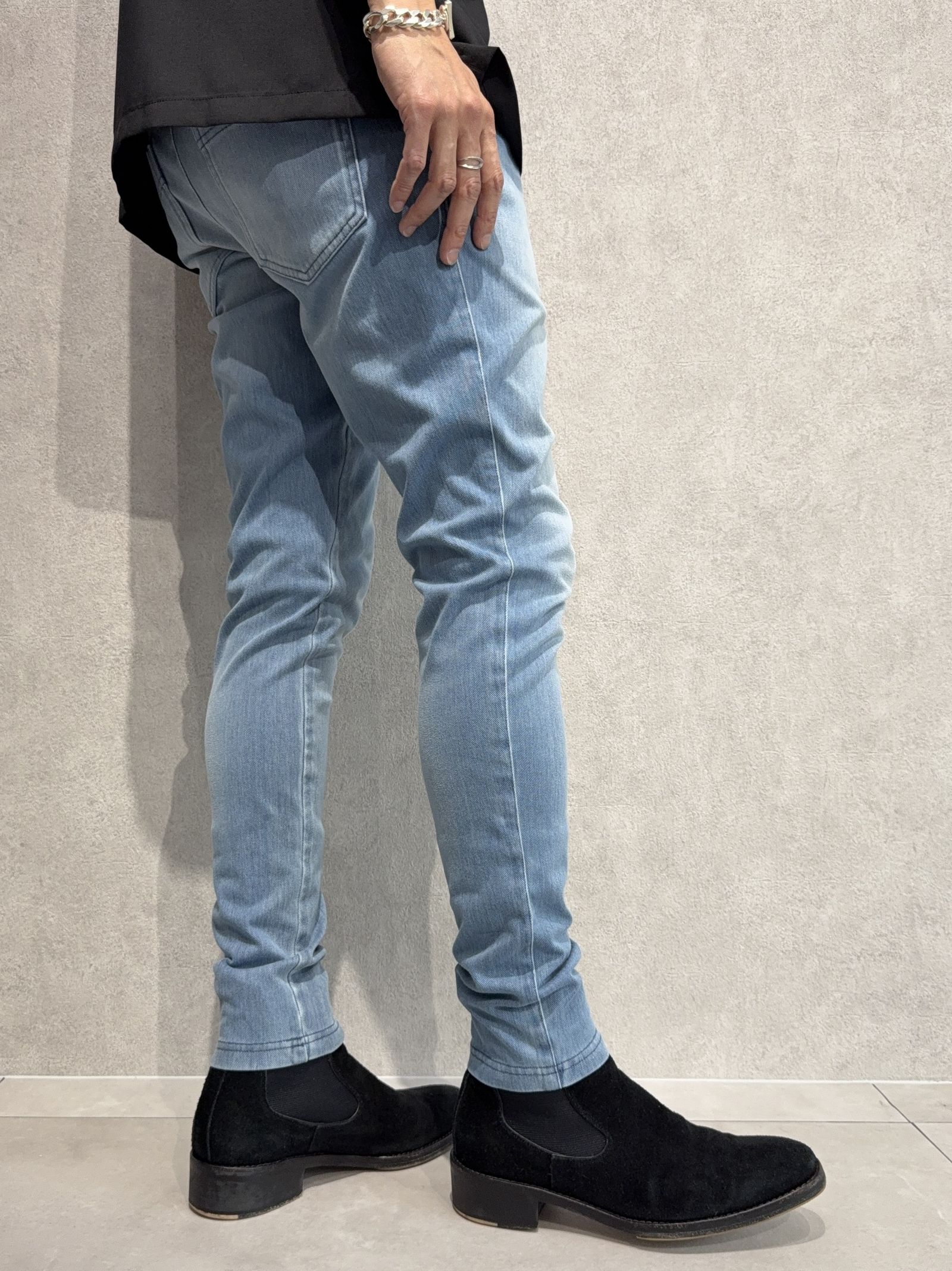 DENIM JERSEY CHRIS EASY TUCK PT / RC36-ST-016TD / ライトオンスデニムジャージイージータックパンツ / ライトインディゴ