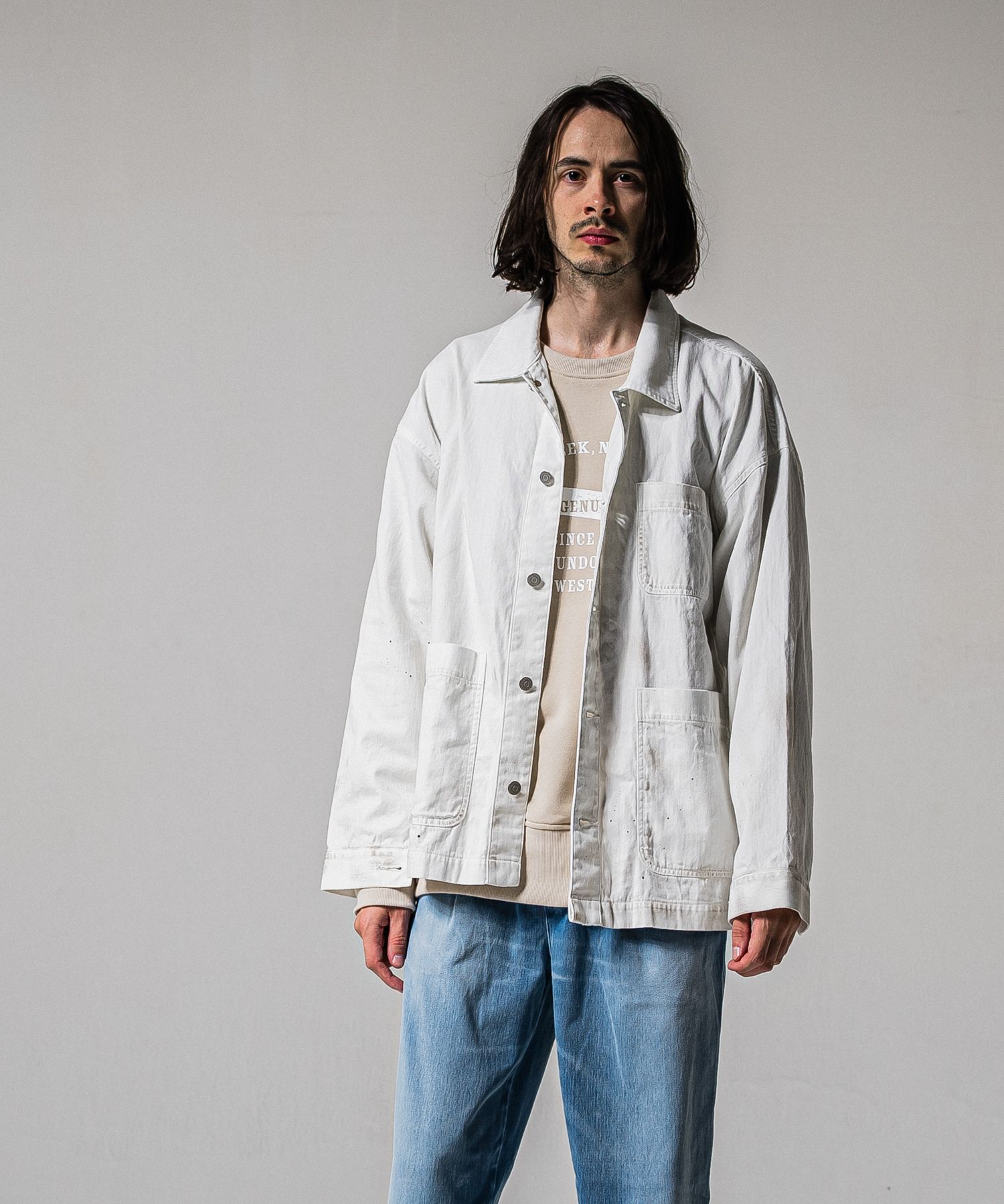 RC CAVER ALL / RC39-JK-004 / デニムカバーオール / ホワイト (2月中旬入荷予定)