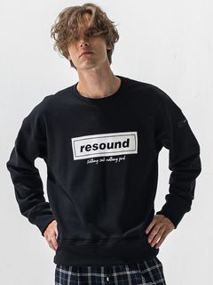 BOX VELOURS FLEECE DROP TRAINER / RC42-C-007 / 裏起毛ボックスロゴトレーナー / ブラック (11月上旬入荷予定)