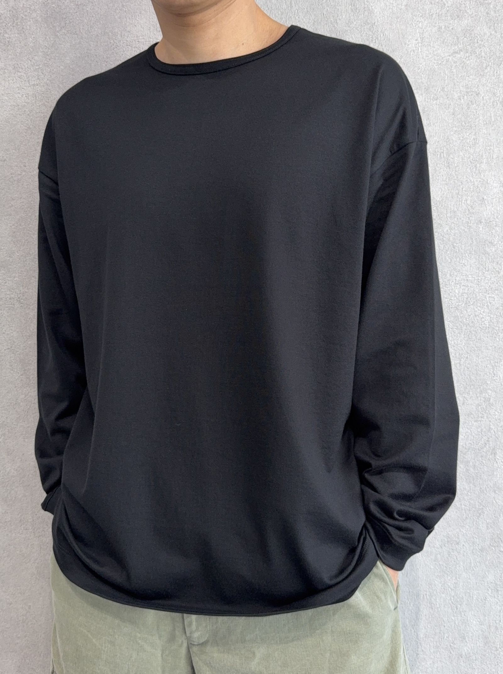 PIN ST RC OVER LONGSLEEVE TEE / RC41-T-003 / オーバーサイズ長袖バックロゴTシャツ / ブラック