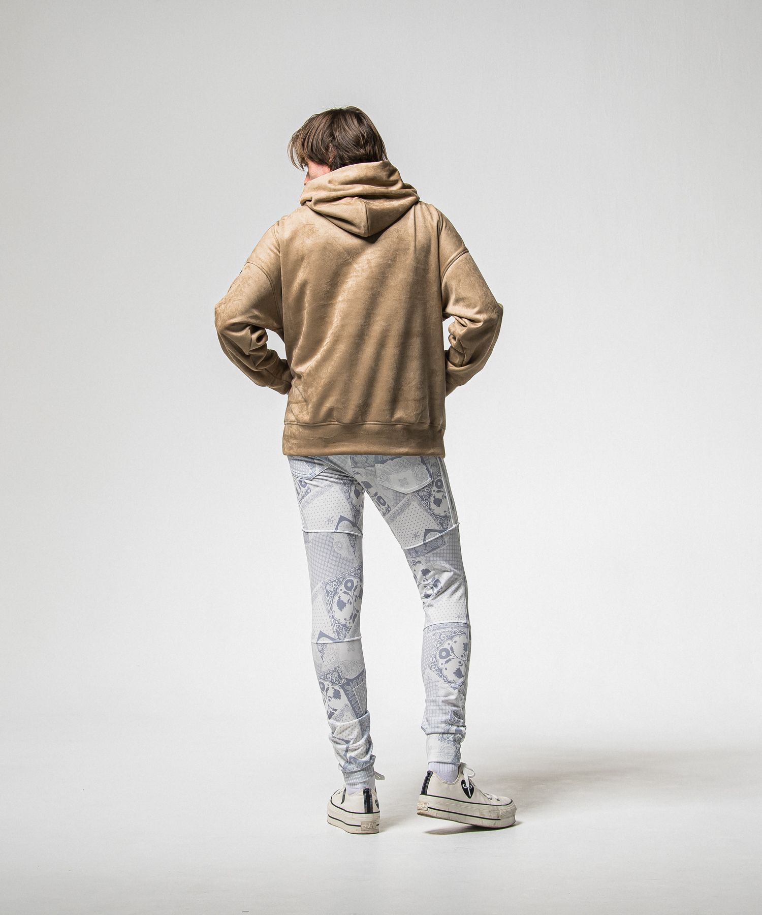 SUEDE LOOSE HOODIE / RC38-C-006 / スエードパーカー / ブラウン (1月上旬入荷予定)