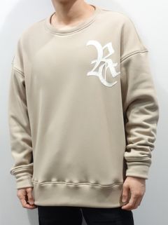 RC VELOURS FLEECE DROP TRAINER / RC26-C-003 / 裏起毛RCロゴトレーナー / ベージュ