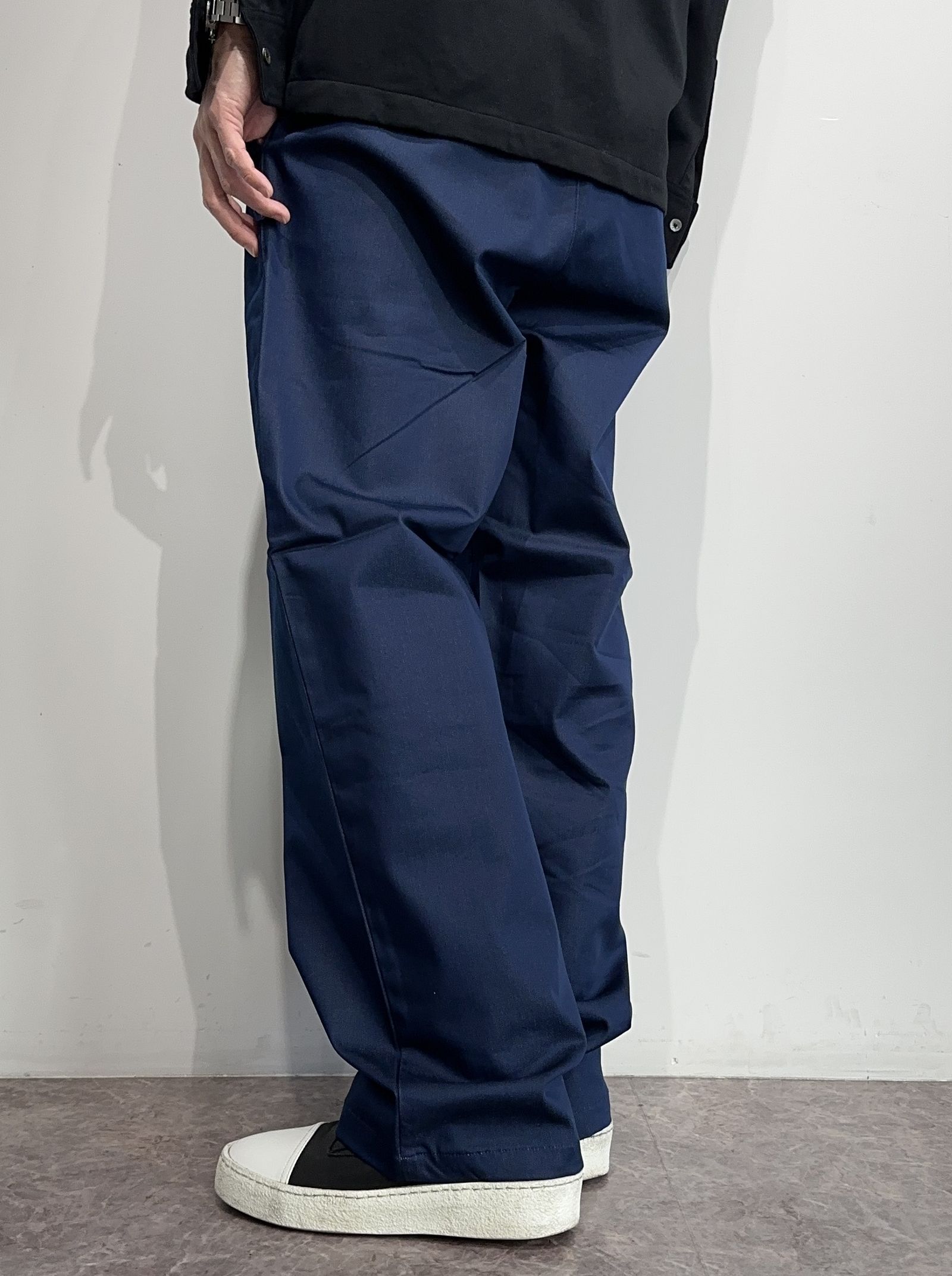 WIDE TUCK PT / RC11-ST-003 / シャンブレーワイドタックパンツ / ネイビー※