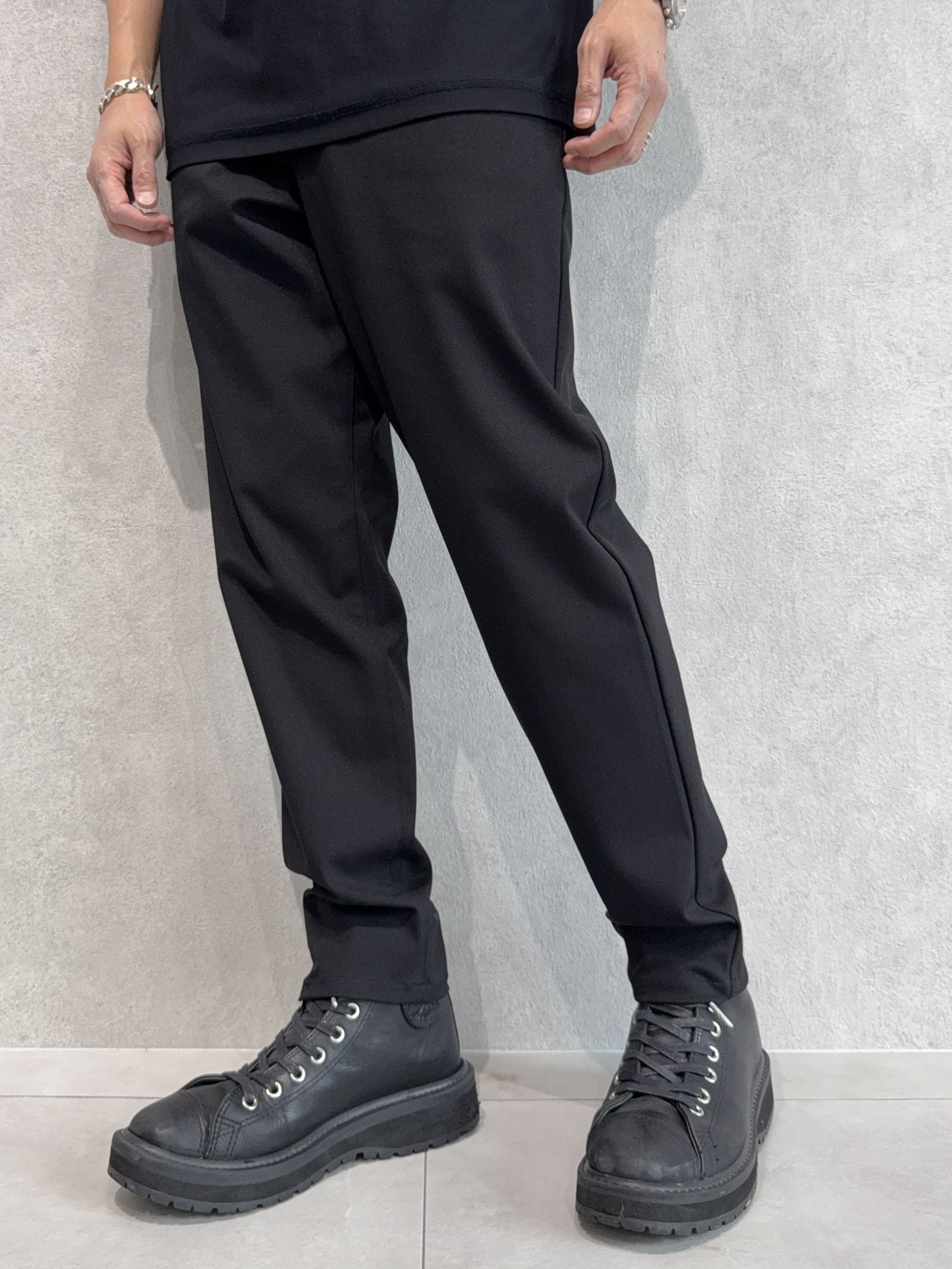 PAT WIDE EASY PANTS / RC37-ST-036BN / ワイドテーパードパンツ / オックス ブラック