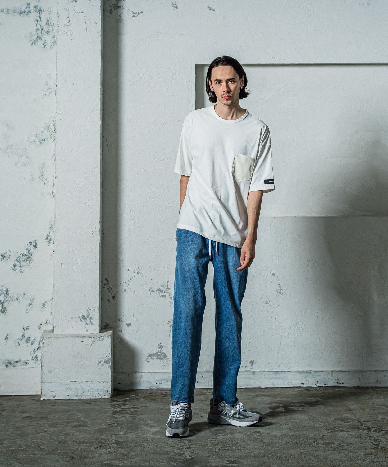 EX DENIM JERSEY WIDE PT / RC35-ST-016WTD / デニムジャージワイドパンツ / ライトインディゴ