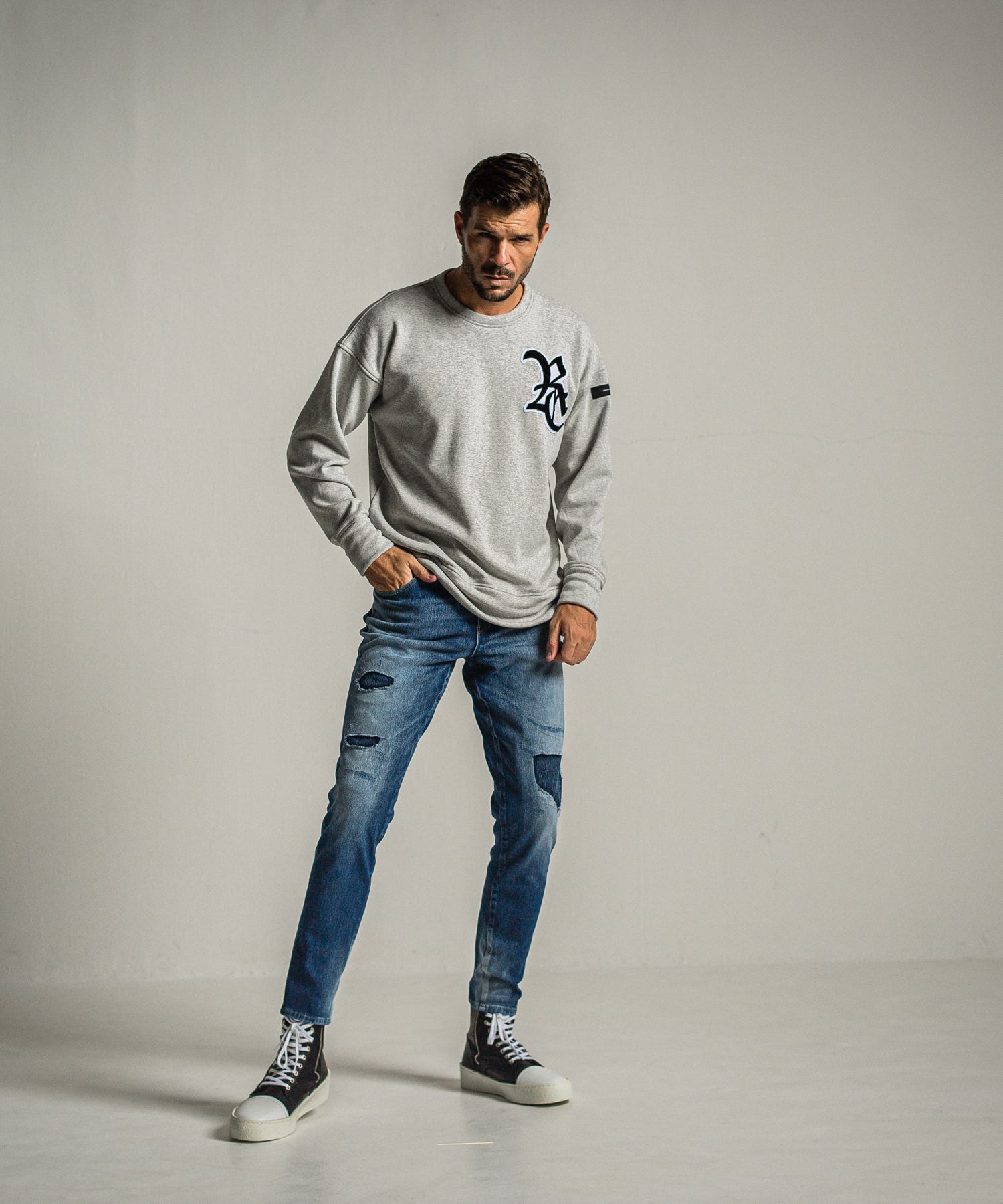 MICK DENIM JERSEY / RC34-ST-020 / デニムジャージテーパードパンツ / インディゴユーズド