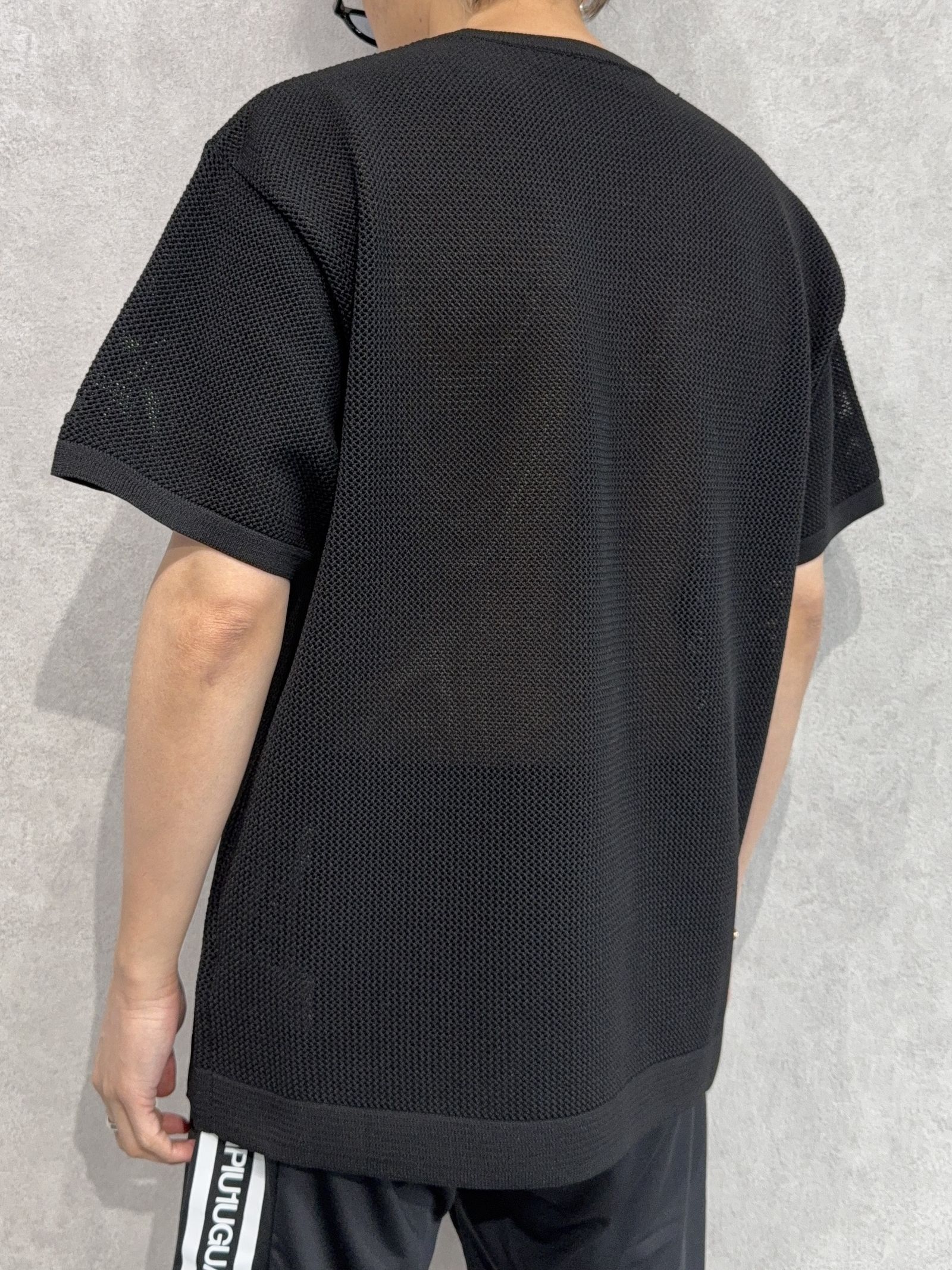 1PIU1UGUALE3 RELAX - ロゴアイコン半袖ニットTシャツ / usk