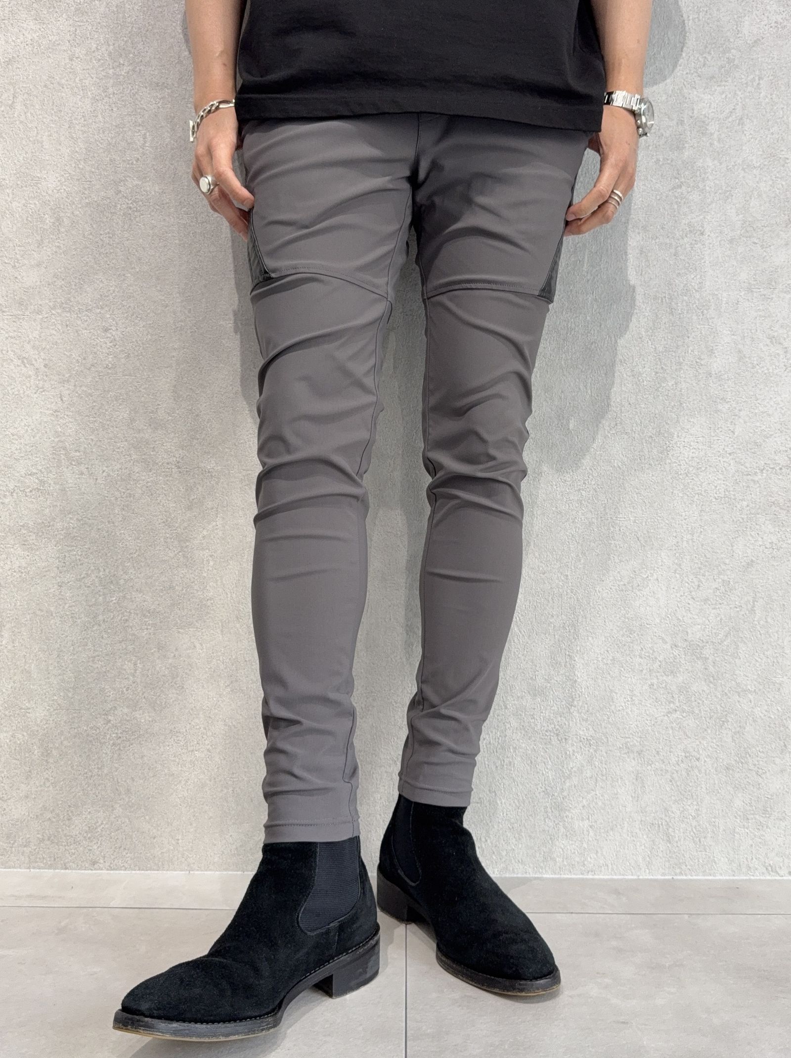 TYLER NYLON PANTS / RC40-ST-026 / レザーラインナイロンパンツ / チャコール