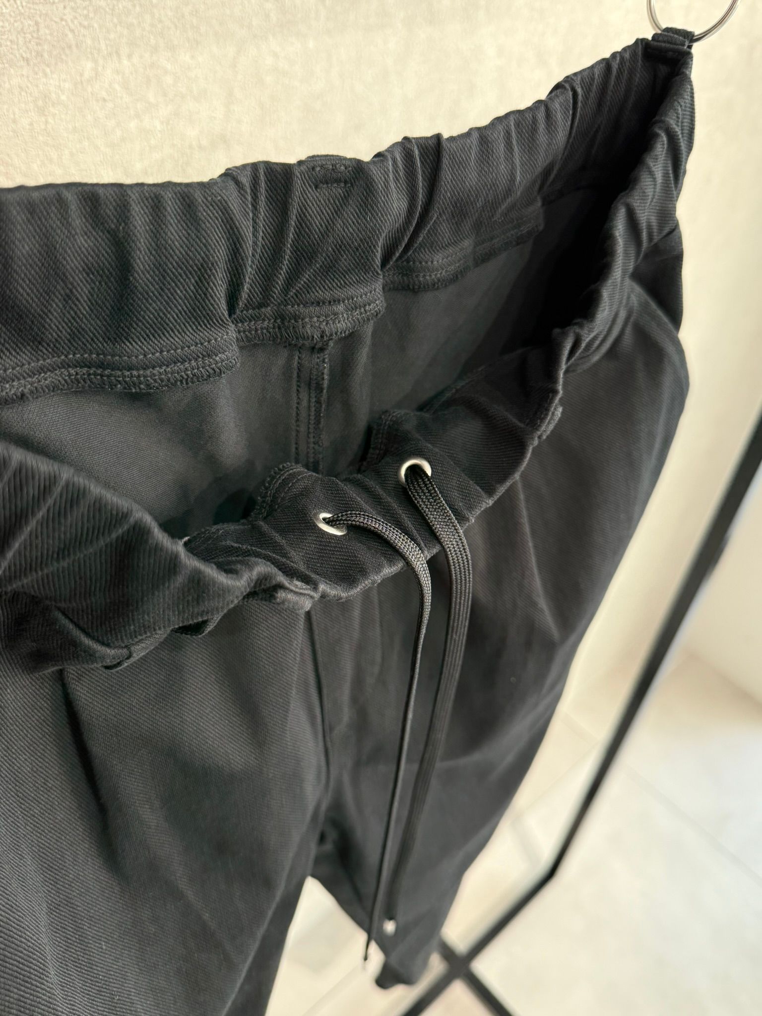 DENIM JERSEY WIDE PT / RC37-ST-016WTD / ライトオンスデニムジャージ ワイドパンツ / ブラック