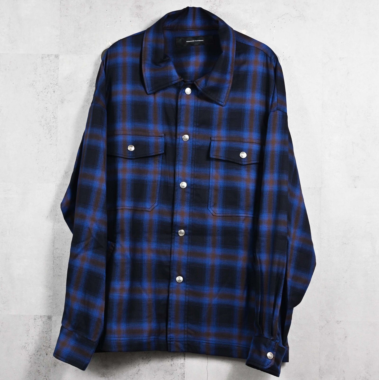50S CHECK JK / RC39-JK-007C / チェックシャツジャケット / ブルー (2月中旬入荷予定)