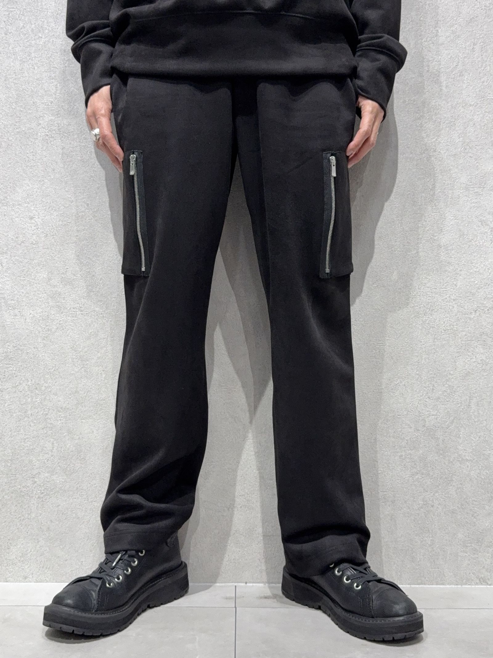 DAVID CARGO PANTS / RC38-ST-040 / スエードワイドカーゴパンツ / ブラック