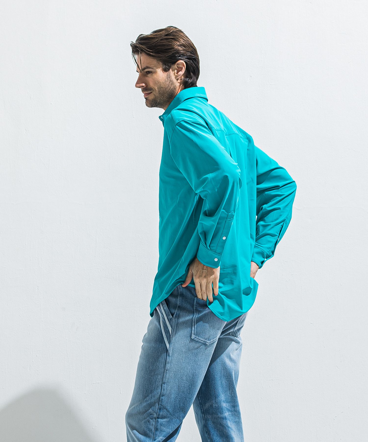 RUSH JACK SHIRTS / RC40-SH-001 / オーバーサイズラッシュガードシャツ / ターコイズ (4月中旬入荷予定)