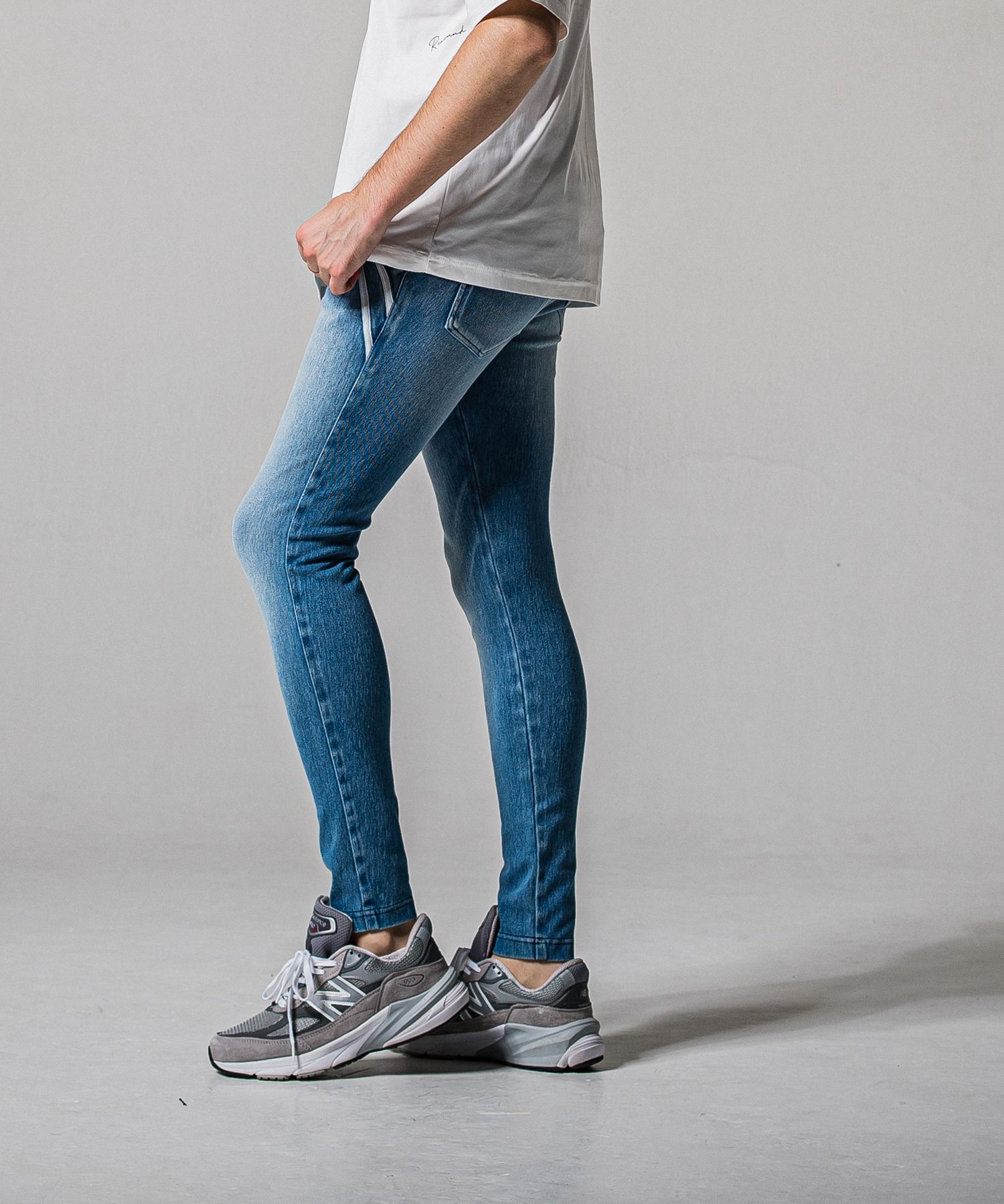 EX DENIM JERSEY EDGE PT / RC39-ST-014D / デニムジャージラインパンツ / ライトインディゴ (2月上旬入荷予定)