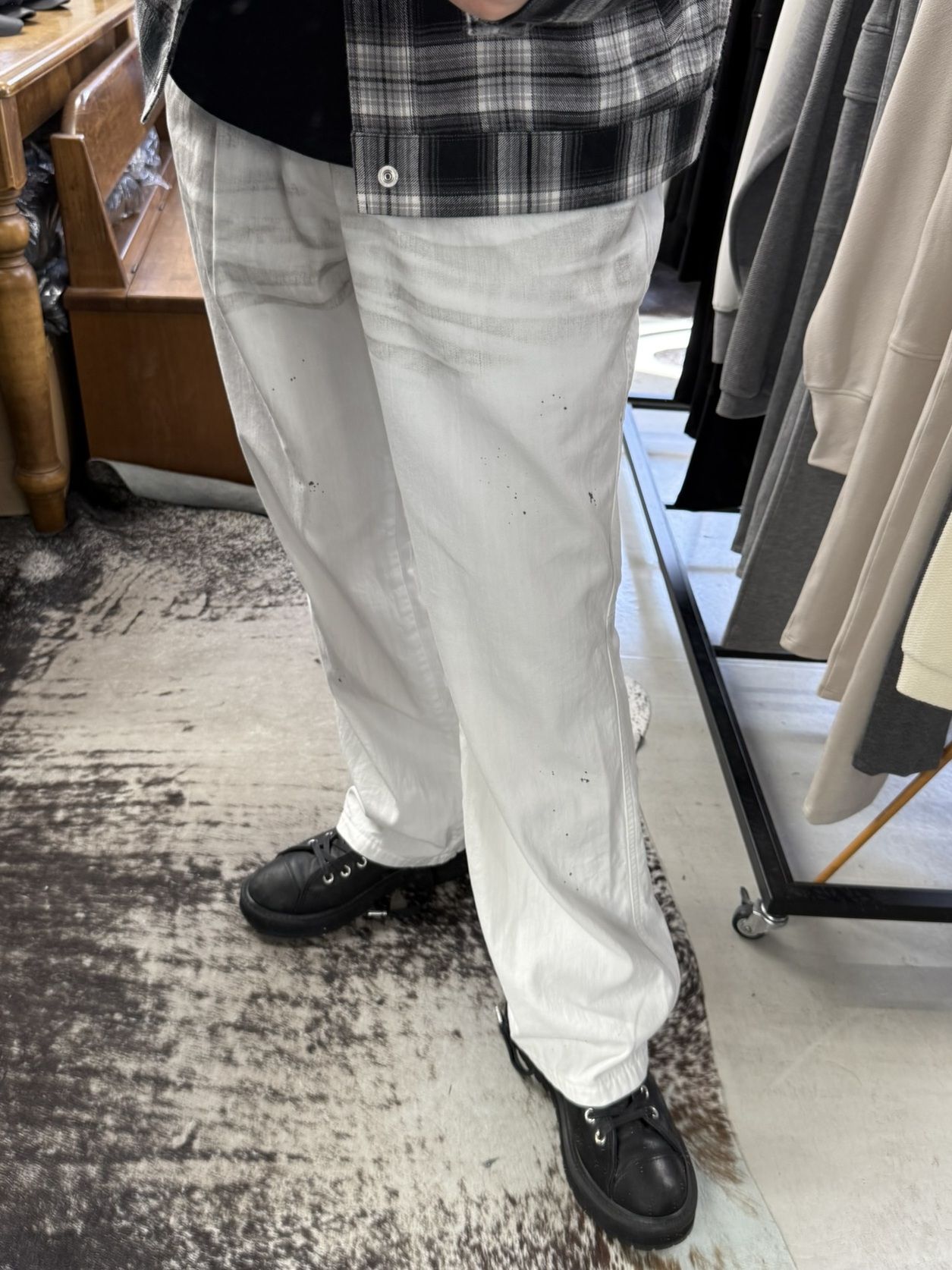 WK PT / RC41-ST-042 / ワンタックワークデニムパンツ / ホワイトユーズド (8月中旬入荷予定)