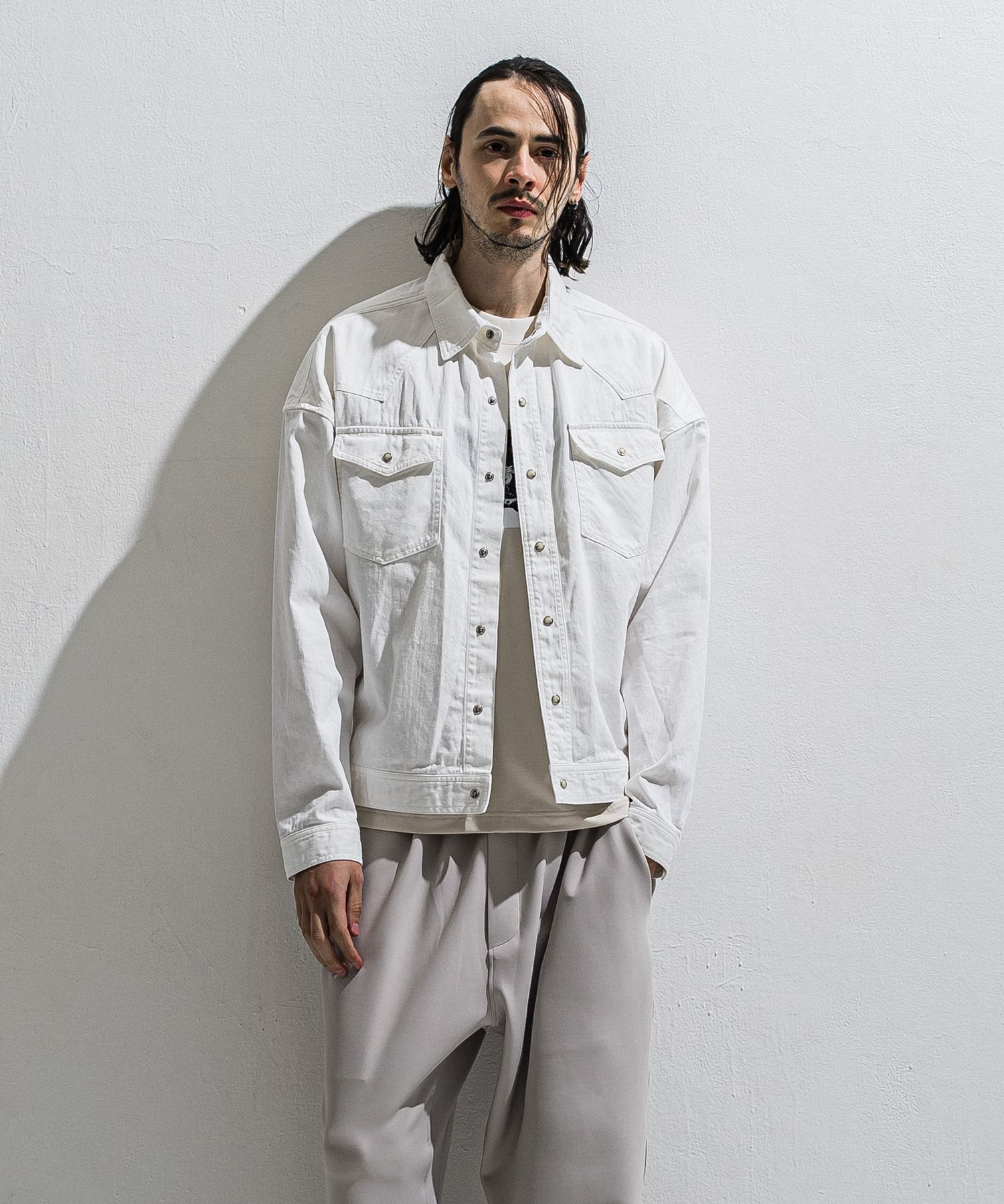 WESTAN JK / DP1-JK-004 / ウエスタンシャツジャケット / ホワイト (3月中旬入荷予定)