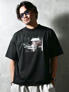 CAR OVER NYLON T / DP1-T-004 / カープリントナイロンビッグTシャツ / ブラック (4月上旬入荷予定)