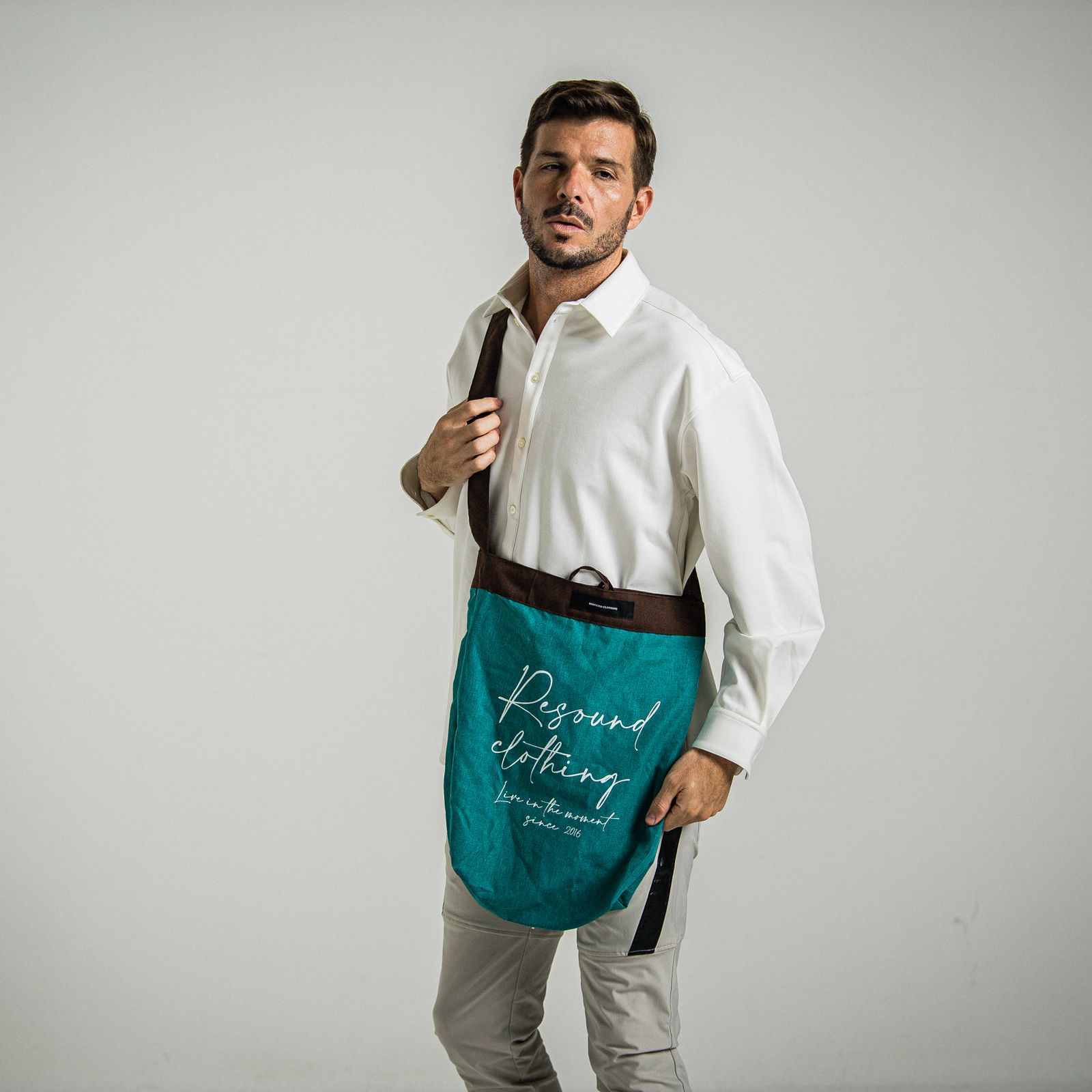 「Lagu×RESOUND」 BLANKET & ECOBAG / RL-BLBAG-1 / ブランケット&ショルダーエコバッグ / ターコイズ