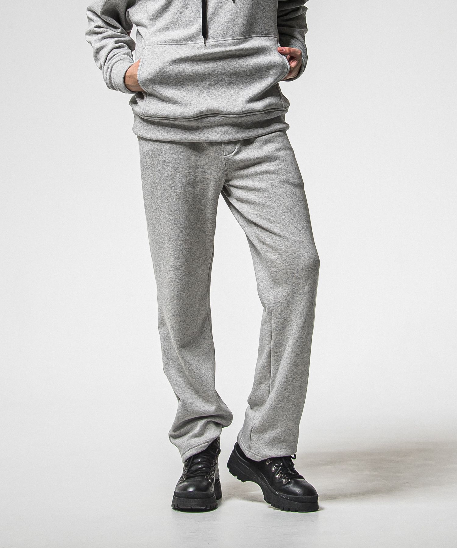 VELOURS FLEECE WIDE TUCK PANTS / RC38-ST-016HWT / 裏起毛スウェットワイドタックパンツ / グレー (11月中旬入荷予定)