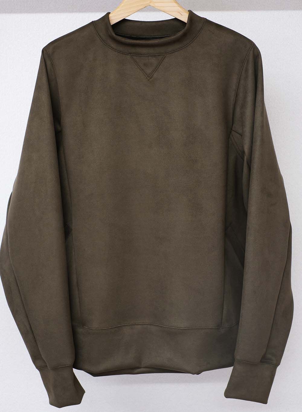 SUEDE JERSEY SOLID TRAINER / OR1-C-001 / スエードジャージトレーナー / カーキ (10月下旬入荷予定)