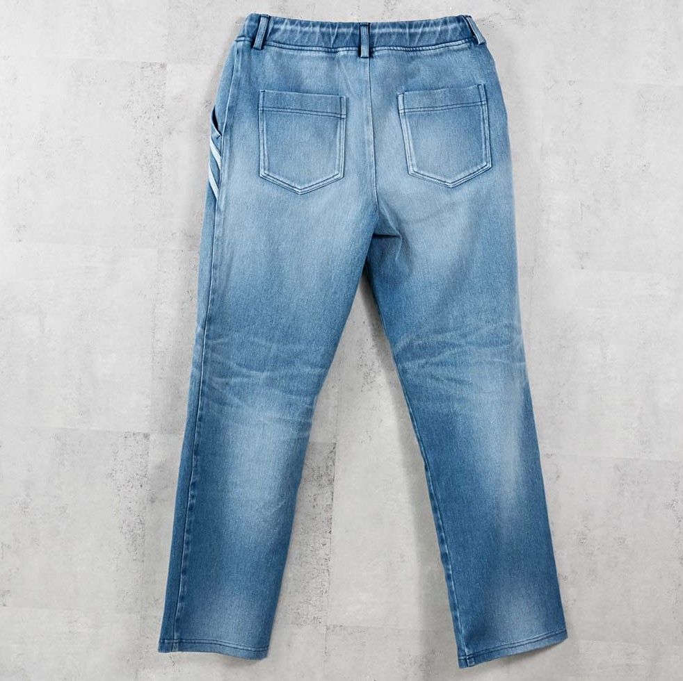EDGE DENIM SEMI WIDE PT / RC40-ST-014WTD / デニムジャージセミワイドラインパンツ / ライトインディゴ (5月中旬入荷予定)