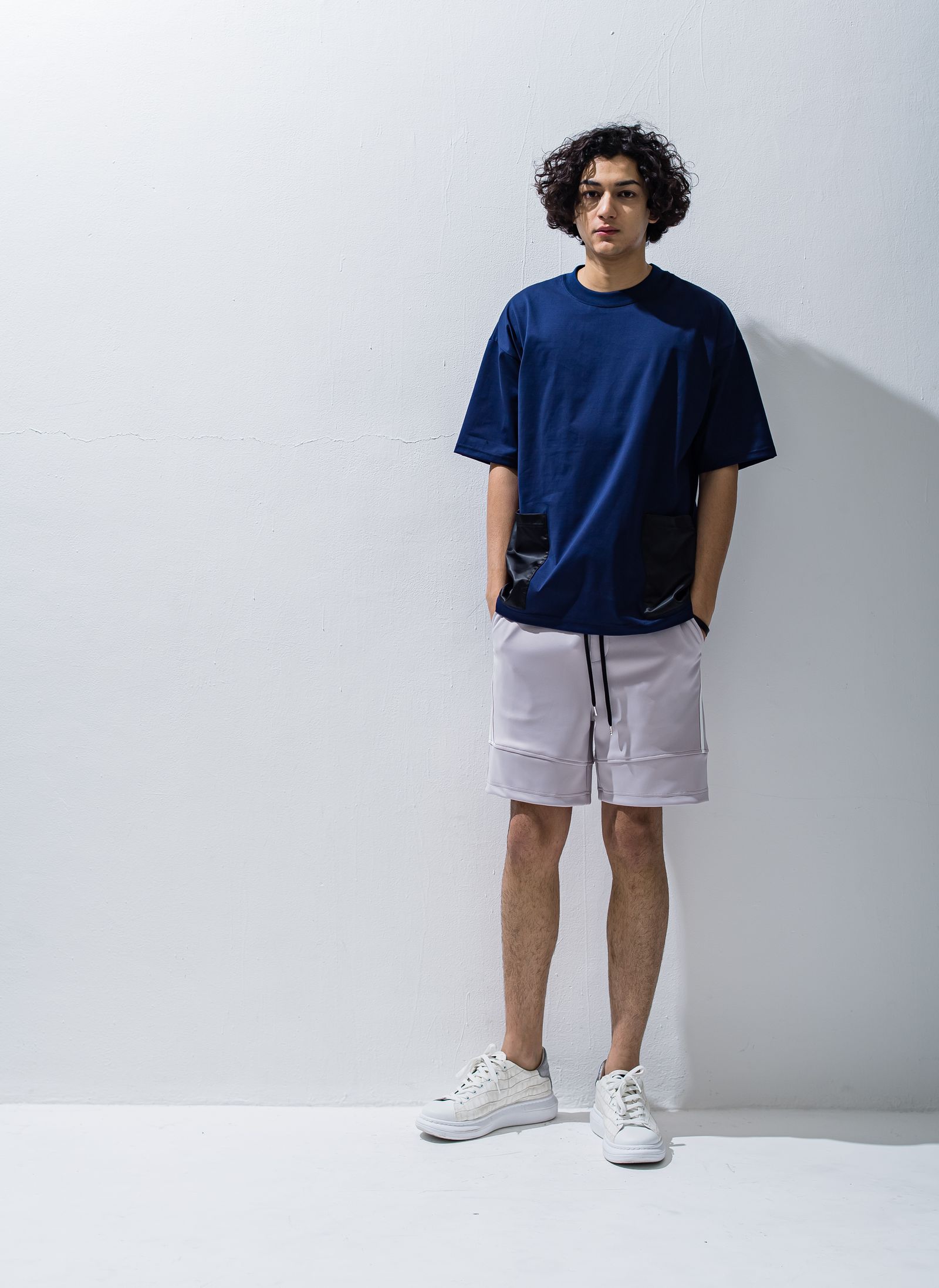 SIDE POCKET OVER TEE / RC28-T-005 / サイドポケットビッグTシャツ / ネイビー