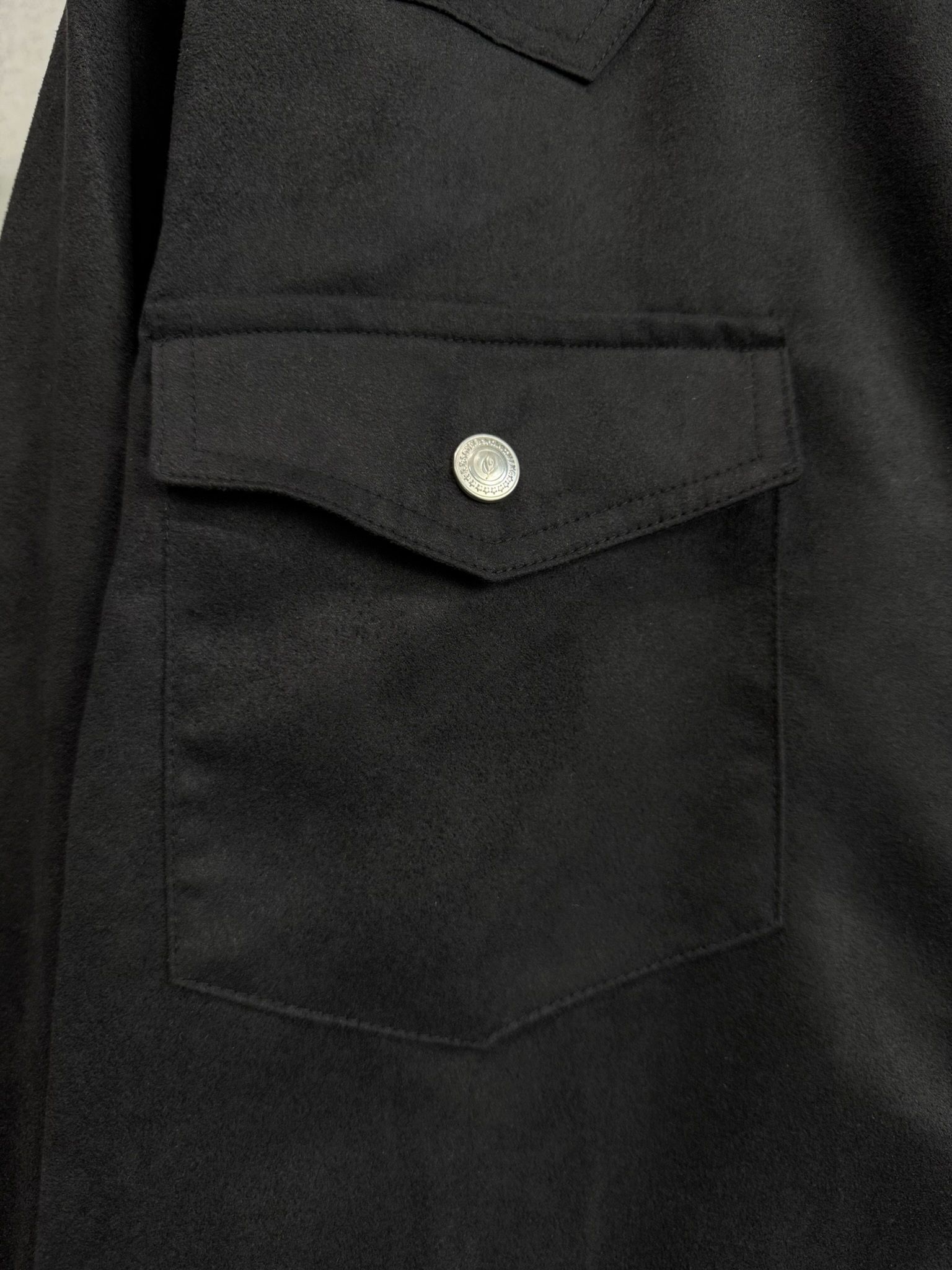 JAMES OVER SUEDE SHIRT / RC37-SH-003 / スエードエコレザーシャツ / ブラック