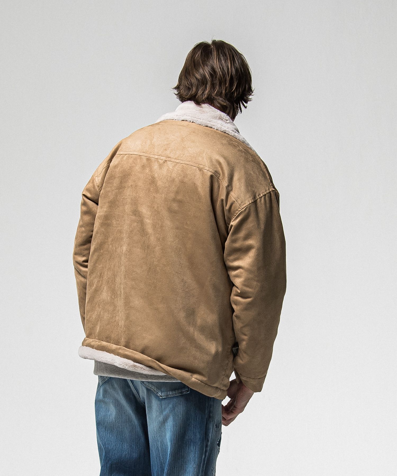 SUEDE FUR CAVER ALL / RC38-JK-003 / スエードファーカバーオール / ブラウン (11月中旬入荷予定)