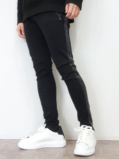 LEATHER LINE TRUCK PT / RC27-ST-013 / レザーラインパンツ / ブラック×ブラック