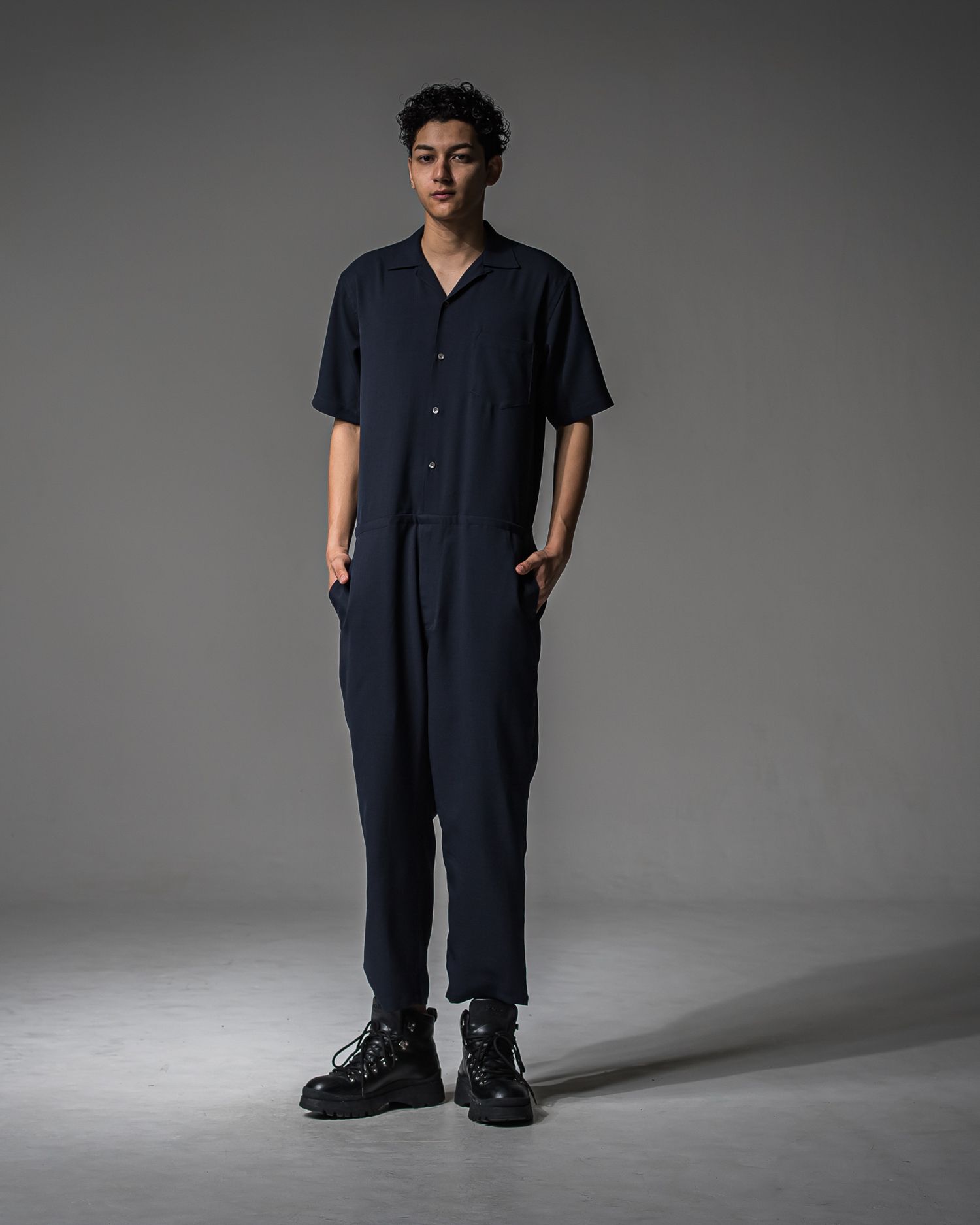 RAGE TWILL HALF ALL IN ONE / DP1-TN-001 / 半袖シャツオールインワン / ネイビー (3月中旬入荷予定)