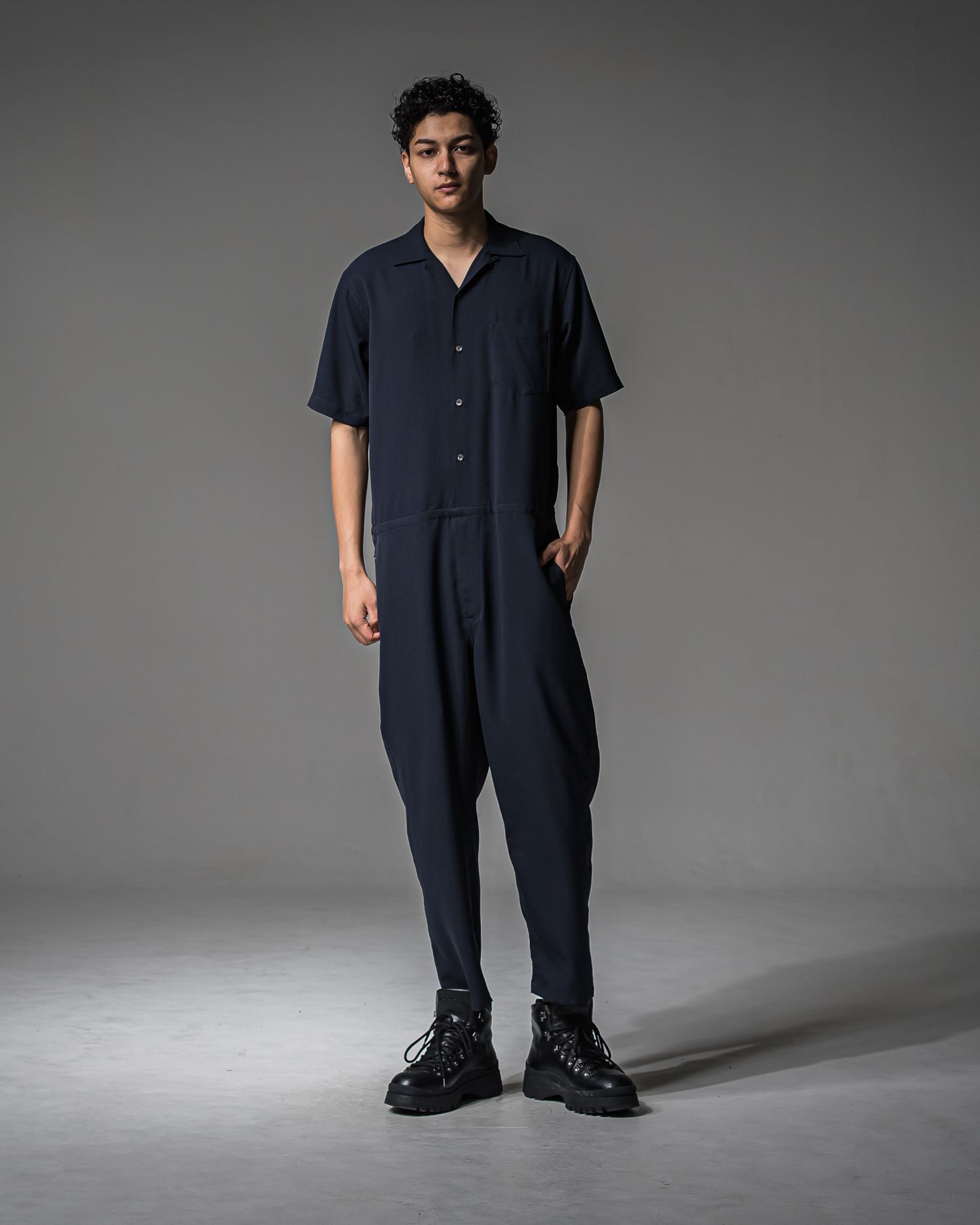 RAGE TWILL HALF ALL IN ONE / DP1-TN-001 / 半袖シャツオールインワン / ネイビー (3月中旬入荷予定)