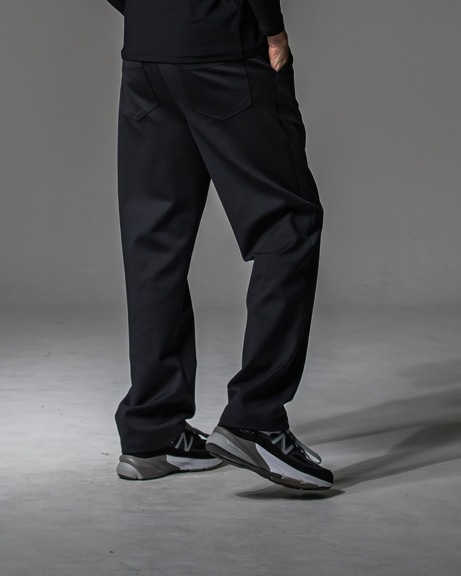 CHRIS EASY WIDE TUCK PANTS / RC37-ST-016WT / ワイドタックパンツ / ブラック