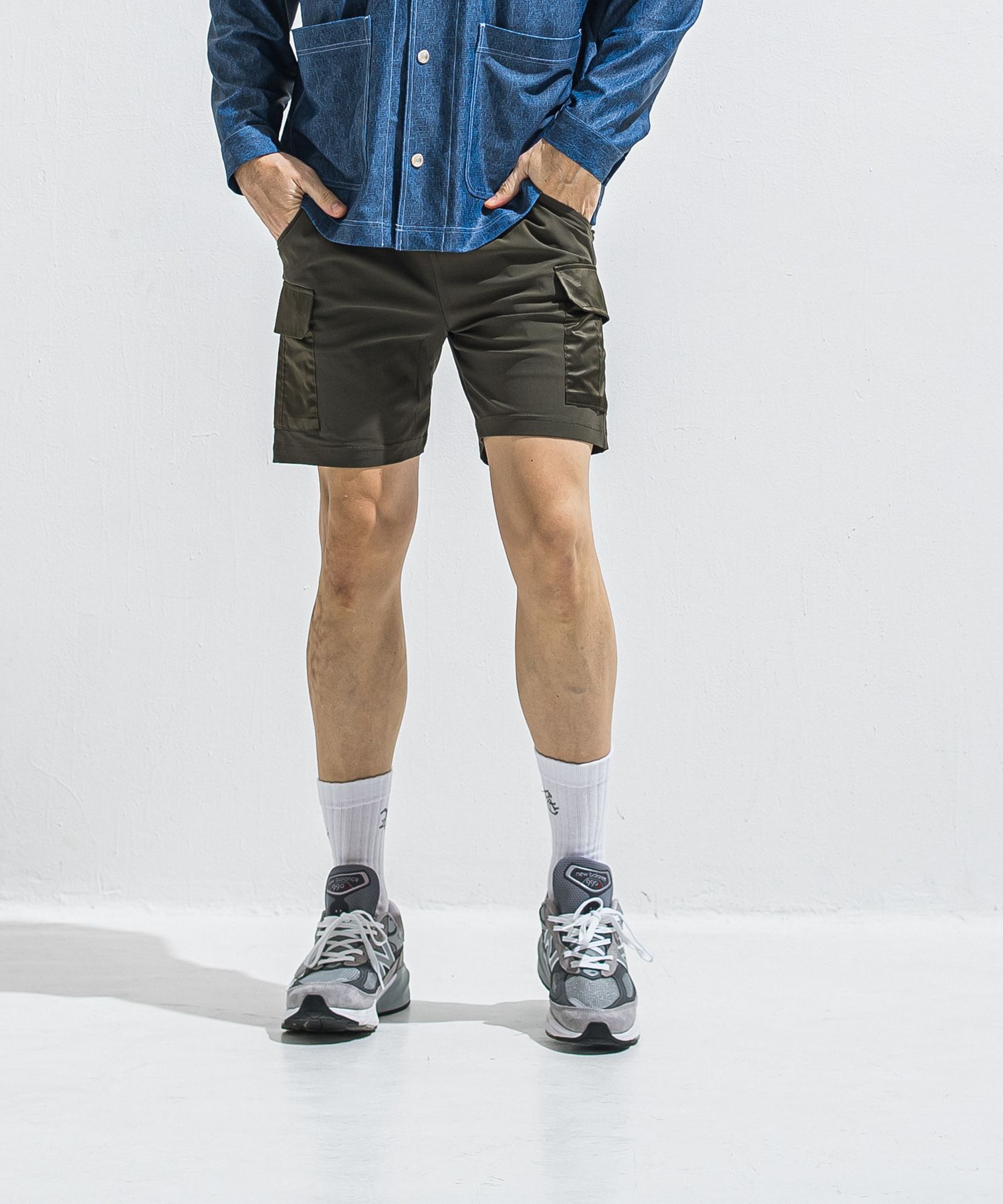 DARRELL CARGO SHORTS / RC40-HP-005 / ナイロンカーゴショーツ / カーキ (6月上旬入荷予定)
