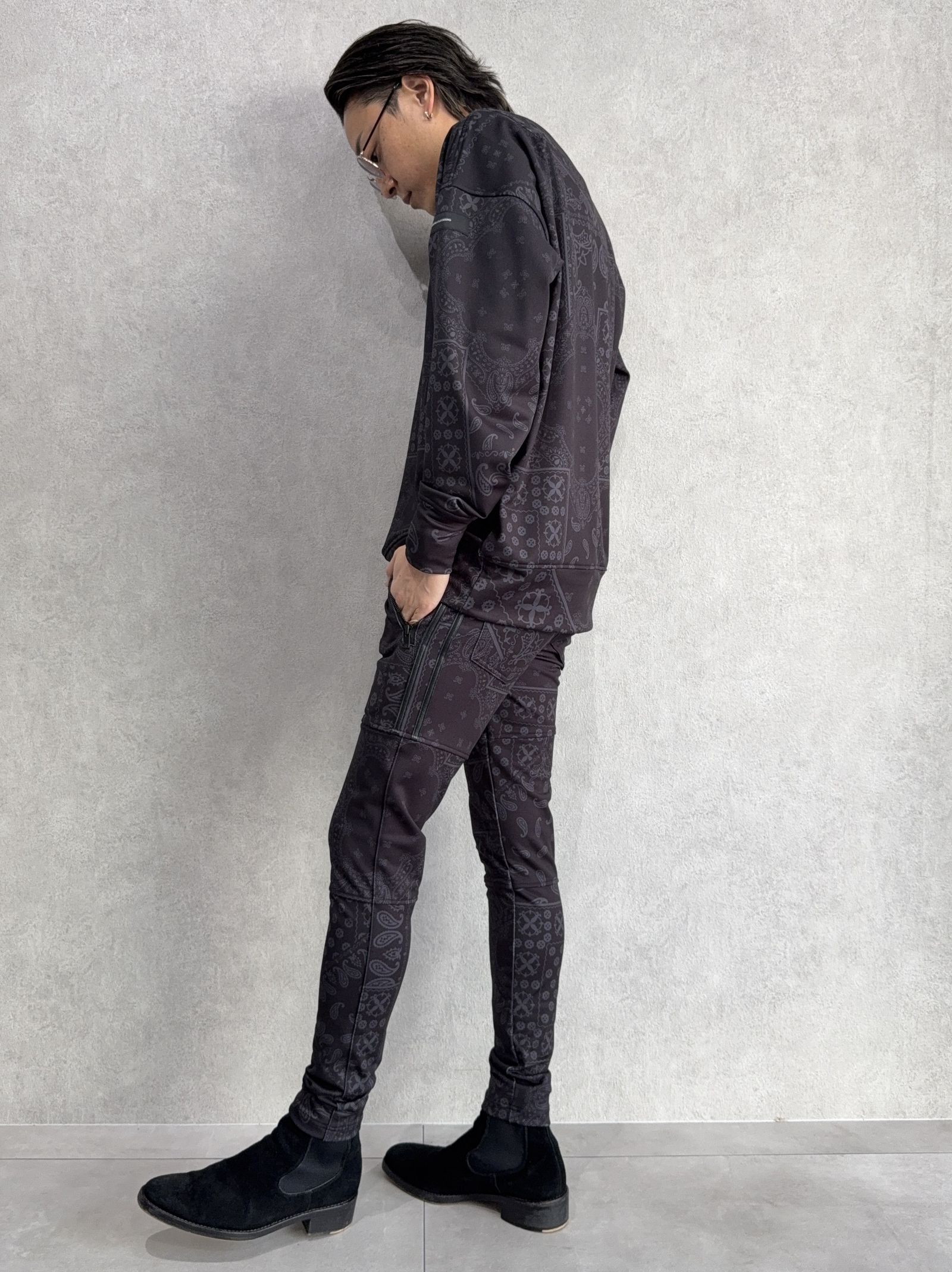 JOHNSON LINE HEAT PT / RC38-ST-009H / 裏起毛ジョンソンラインパンツ / ペイズリーブラック