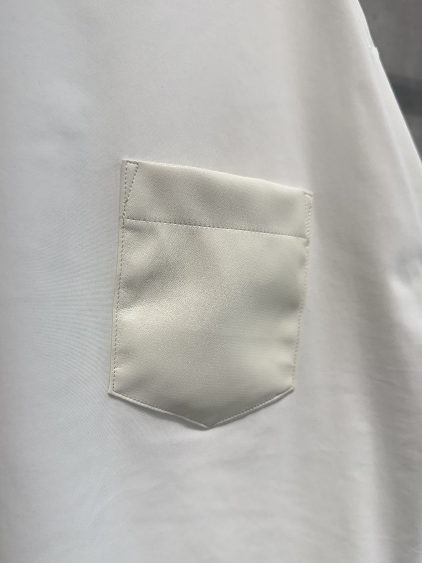LEATHER POCKET OVER NYLON T / RC39-T-005 / レザーポケットナイロンビッグTシャツ / ホワイト