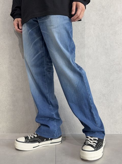 DENIM JERSEY WIDE PT / RC41-ST-016WTD / ライトオンスデニムジャージセミワイドパンツ / ダークインディゴ