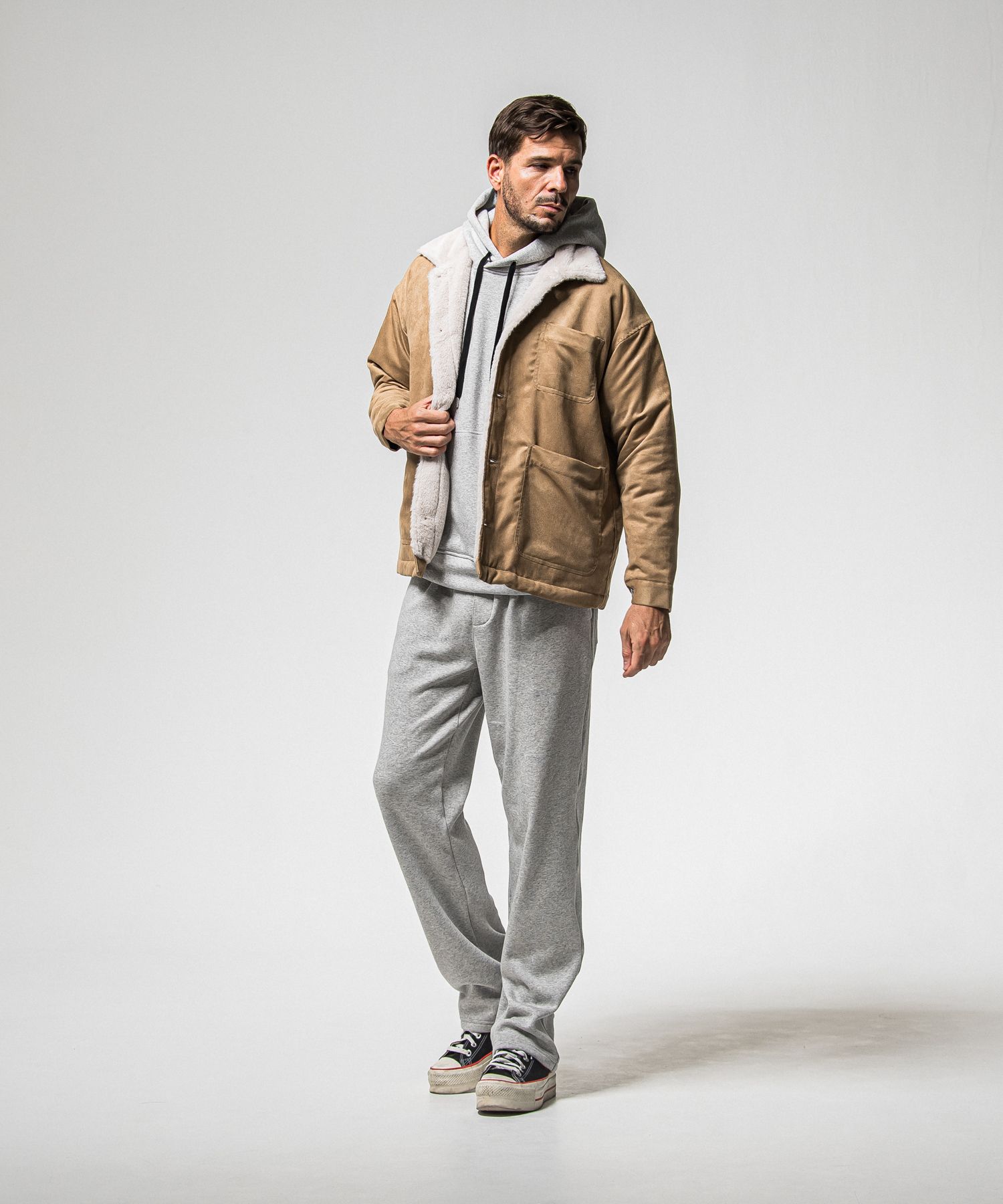 SUEDE FUR CAVER ALL / RC38-JK-003 / スエードファーカバーオール / ブラウン (11月中旬入荷予定)