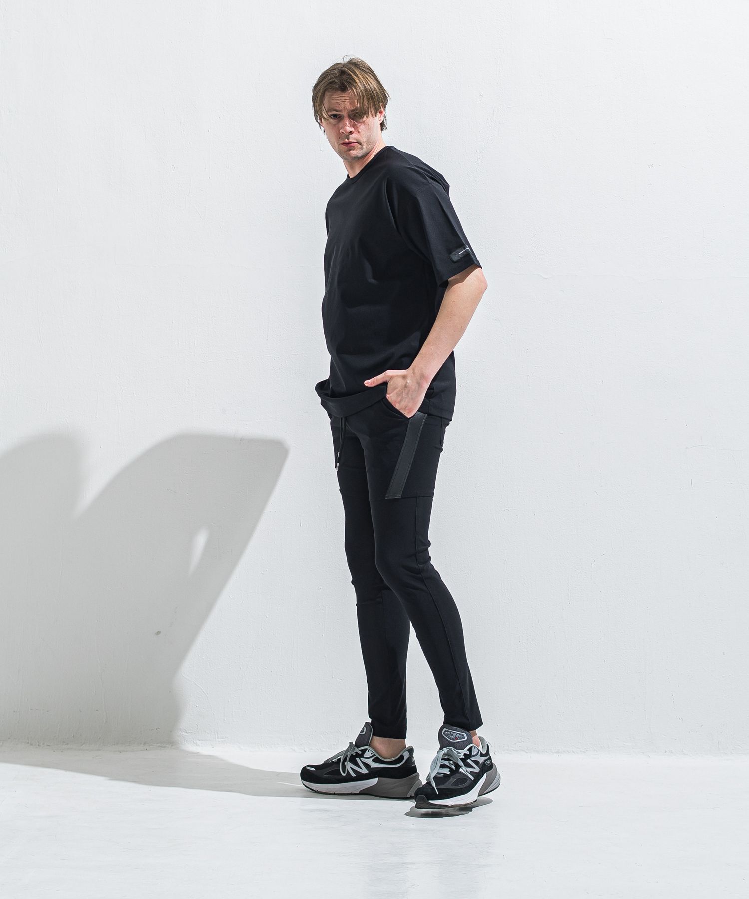 NYLON OVER T / RC40-T-003 / ナイロンビッグTシャツ / ブラック (5月中旬入荷予定)