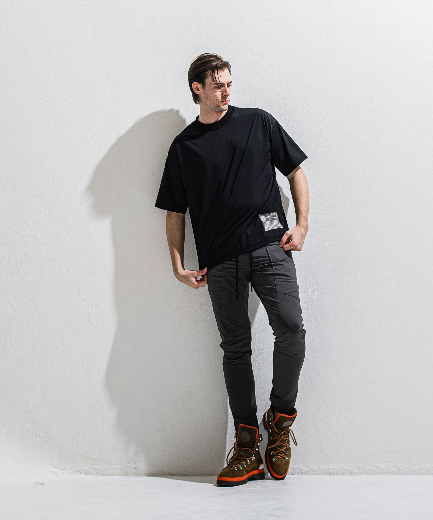 WILL OVER NYLON T / DP1-T-002 / ウィルプリントナイロンビッグTシャツ / ブラック (4月上旬入荷予定)