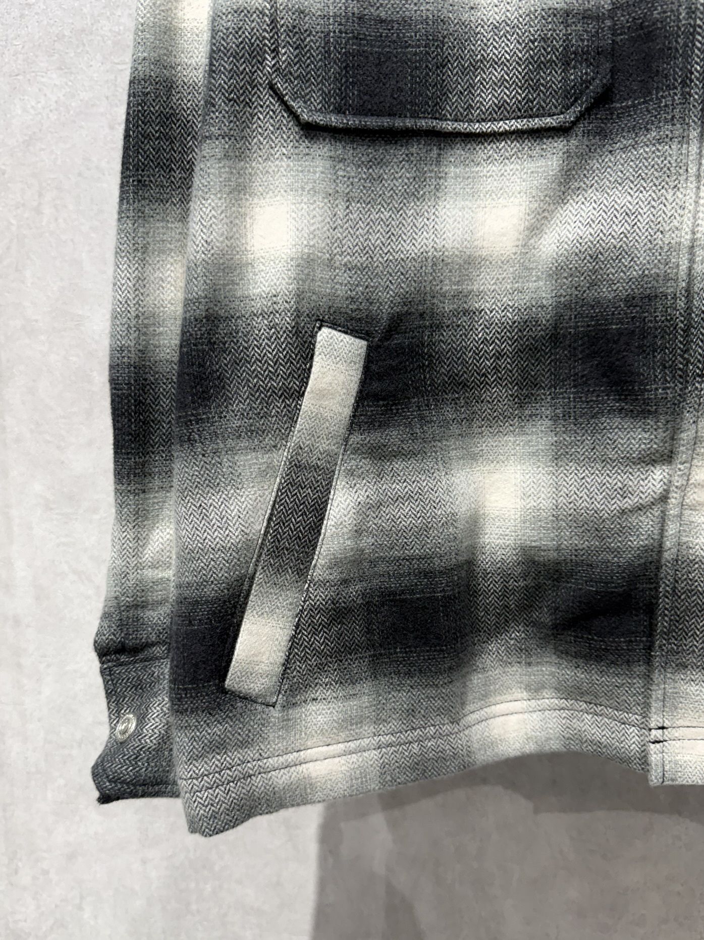 FLANNEL CHECK JK / RC41-JK-006 / フランネルチェックCPOジャケット / ブラック