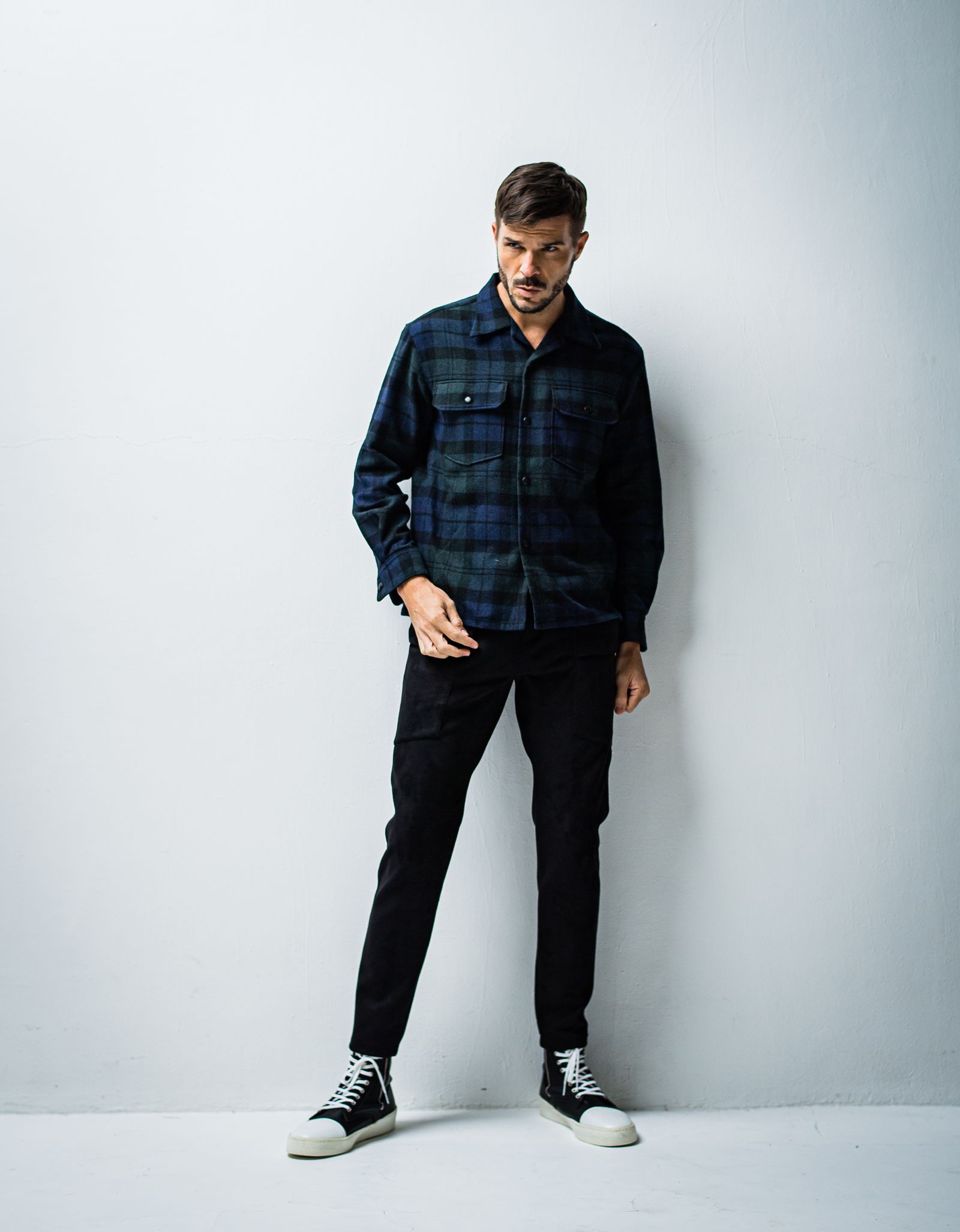 HEAVY FLANNEL JK / OR1-SH-002 / チェックシャツジャケット / ネイビー (1月上旬入荷予定)