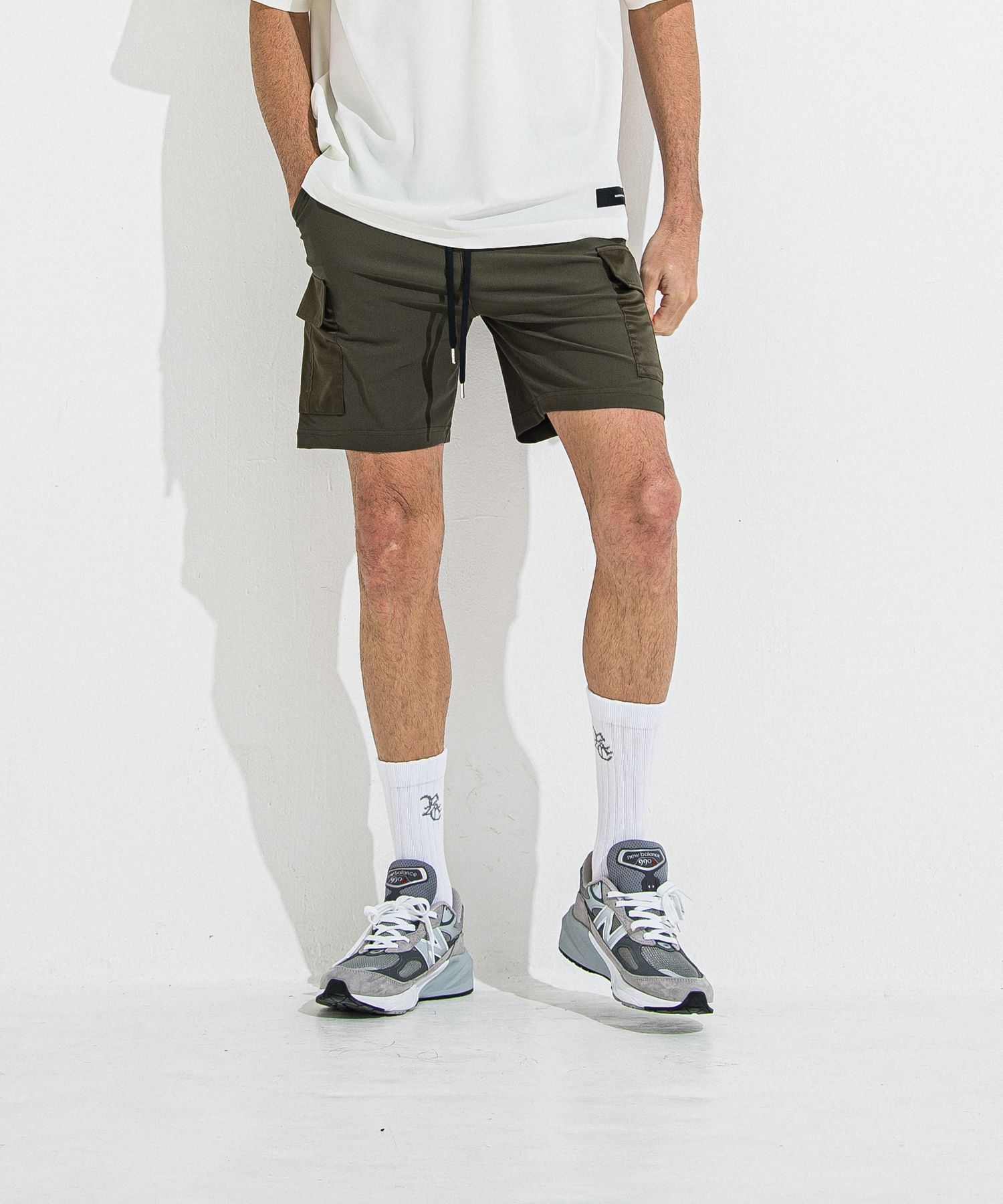DARRELL CARGO SHORTS / RC36-HP-005 / ナイロンカーゴショーツ / カーキ